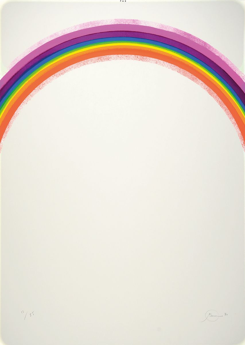 Otto Piene, 1928-2014, Titel: "Tag", Farbsiebdruck auf dickem Karton, handsign., num.13/55, es stammt aus dem Mappenwerk "PAX", ...