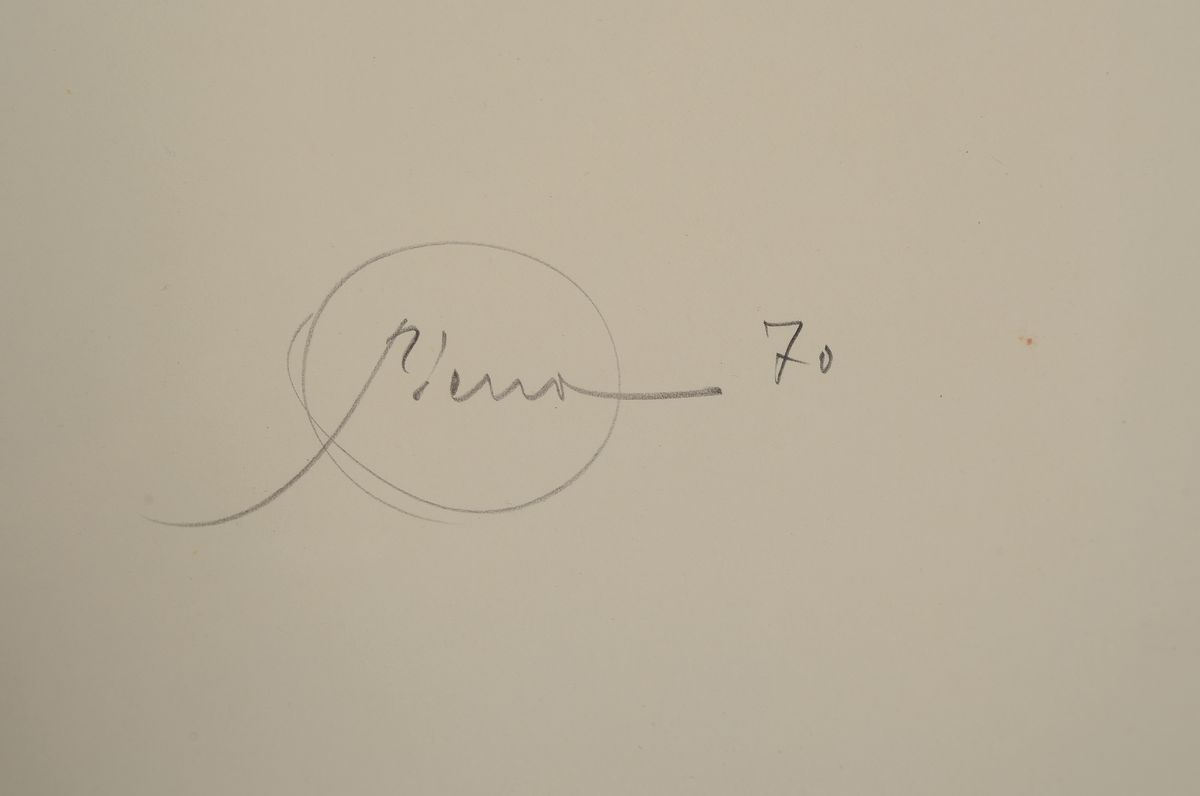 Detail a: Otto Piene, 1928-2014, Titel: "Tag", Farbsiebdruck auf dickem Karton, handsign., num.13/55, es stammt aus dem Mappenwerk "PAX", ...