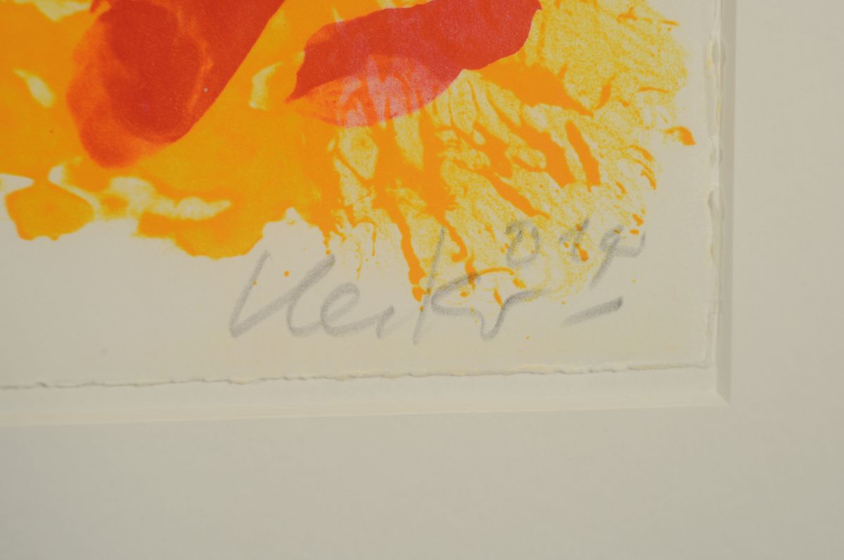Detail a: Günther Uecker, geb. 1930, Farblithografie auf 250g Velin BFK Rives blanc handsign., num. 42/85, Blattgr. 45x60 cm, Rahmengr. 62x82 cm