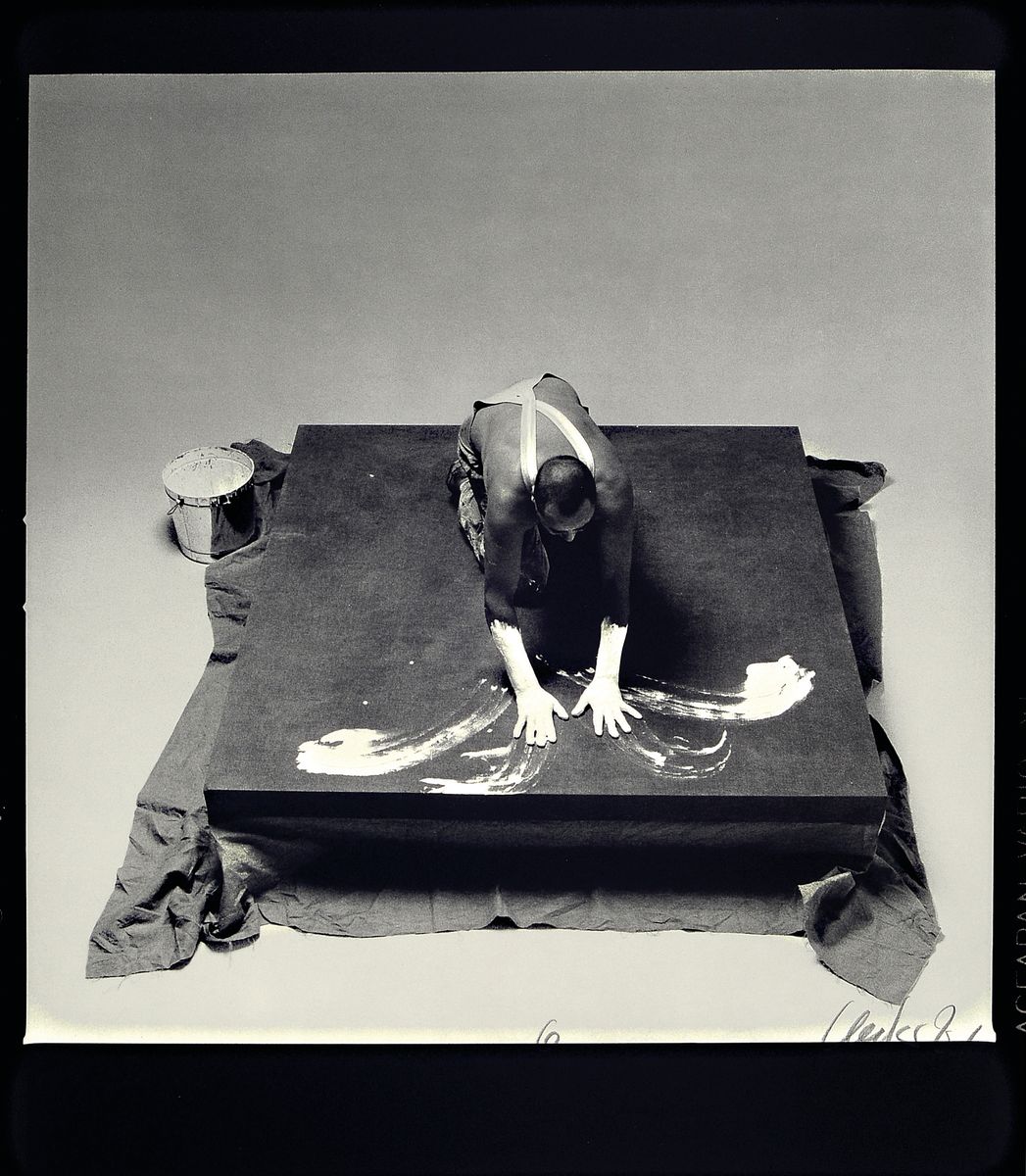 Günther Uecker, geb. 1930, Granolithografie auf dickem Velin, handsign., vom Fotograf Rolf Schroeter ebenso handsign., dat.(19)81, ...