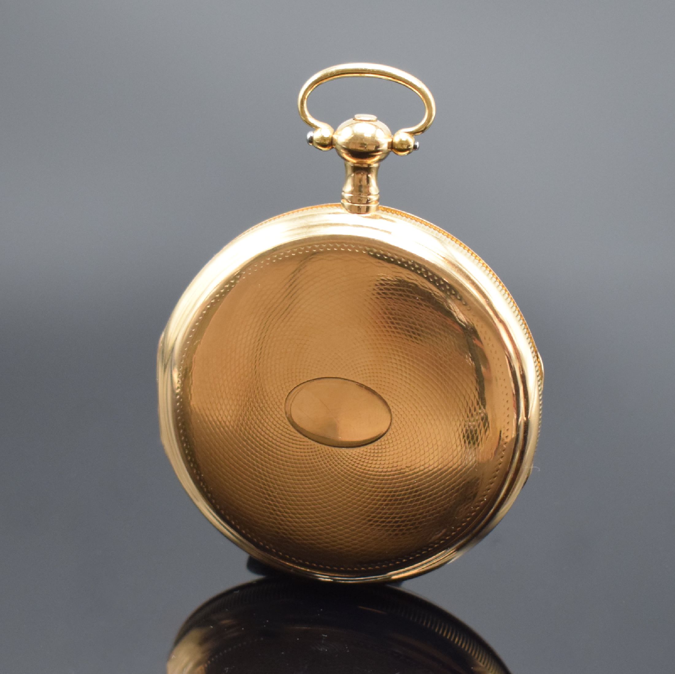 Detail a: J.G.MESSY in Freiburg sehr seltene große Taschenuhr mit Grande / Petite Sonnerie und 1/4-Repetition in RG 750/000, Deutschland / Schweiz um 1800, ...