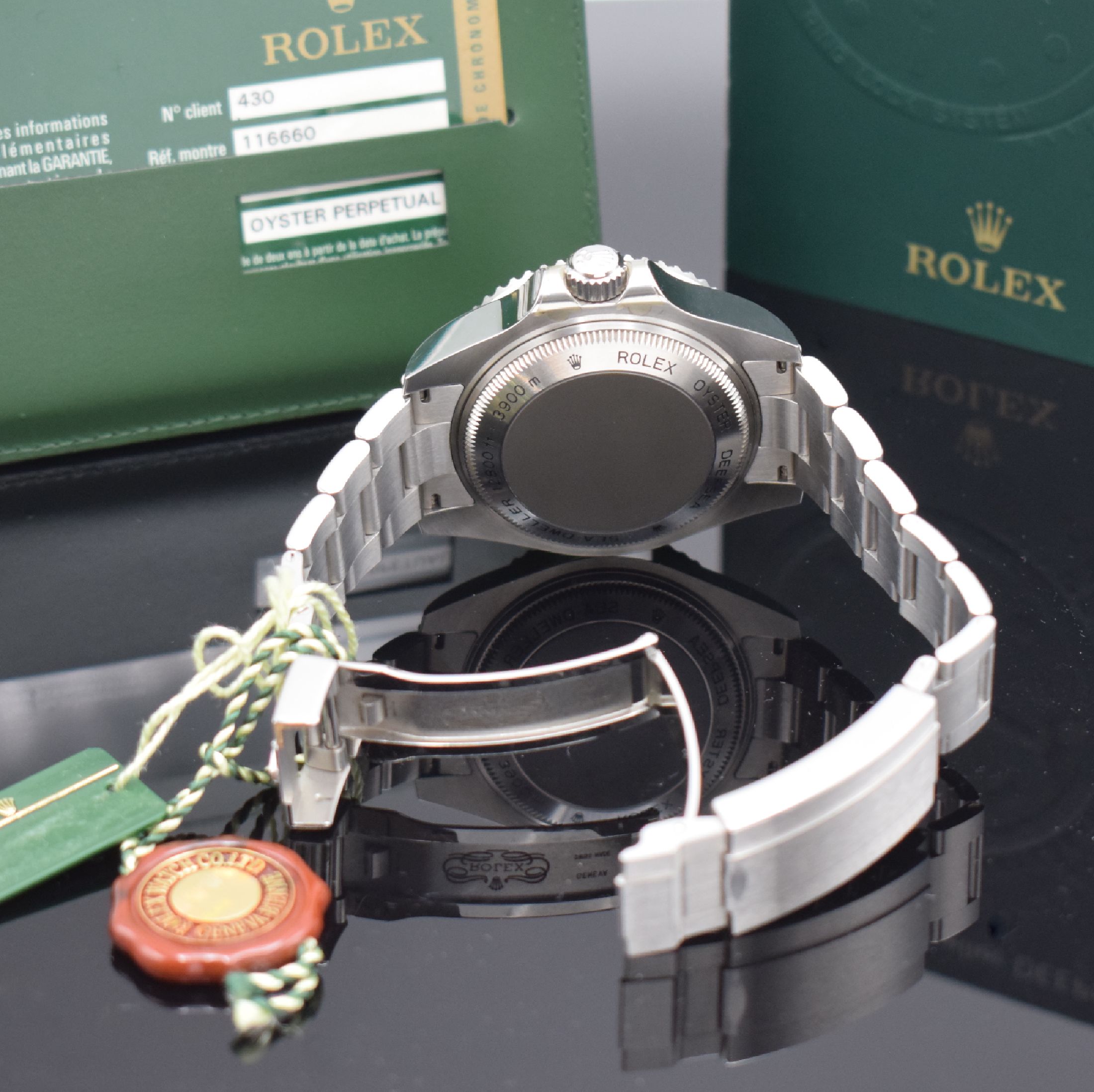 Detail c: ROLEX Herrenarmbanduhr Oyster Perpetual Date Sea-Dweller Deepsea Referenz 116660, Automatik, V-Serie, Chronometer der Superlative in Edelstahl inkl. ...