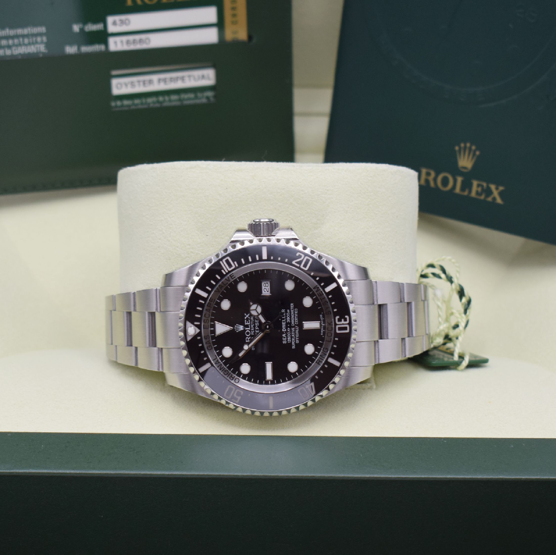 Detail d: ROLEX Herrenarmbanduhr Oyster Perpetual Date Sea-Dweller Deepsea Referenz 116660, Automatik, V-Serie, Chronometer der Superlative in Edelstahl inkl. ...