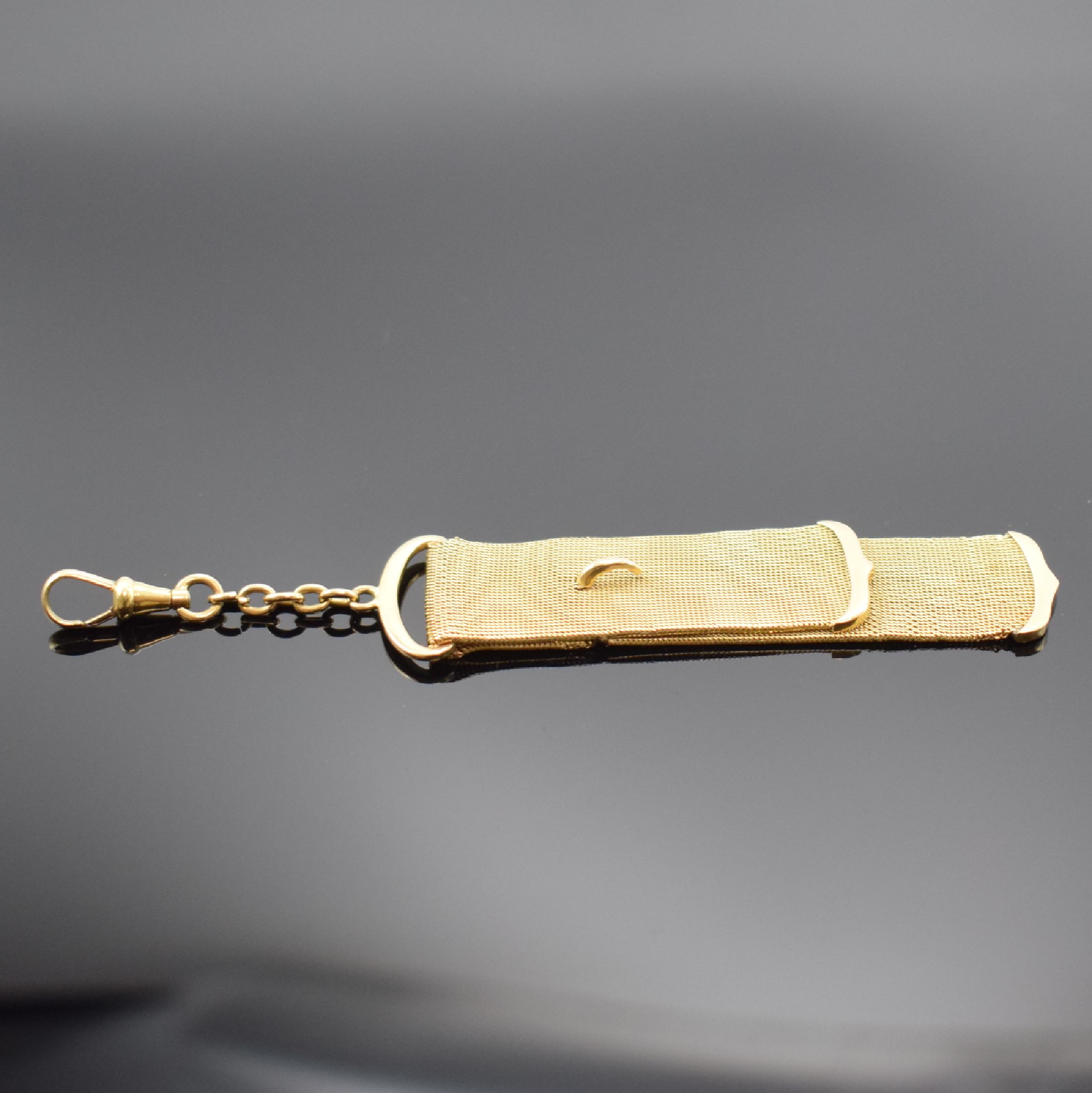 Chatelaine in GG 585/000, um 1900, Nutz- undRep.-Spuren, L. ca. 12 cm, Gew. ca. 23g