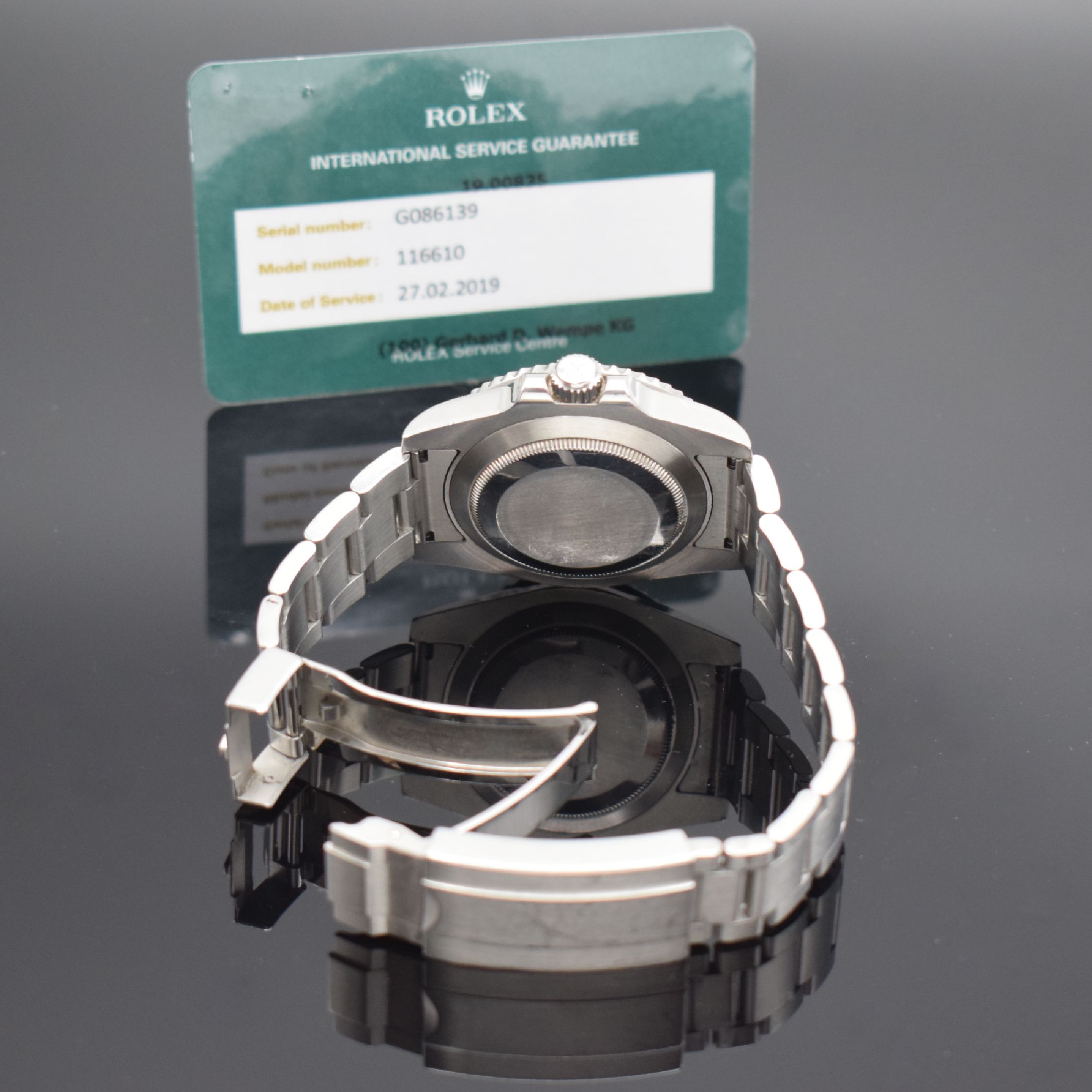 Detail d: ROLEX Herrenarmbanduhr Oyster Perpetual Date Submariner Referenz 116610, Automatik, Schweiz um 2011, G-Serie, Chronometer der Superlative in ...