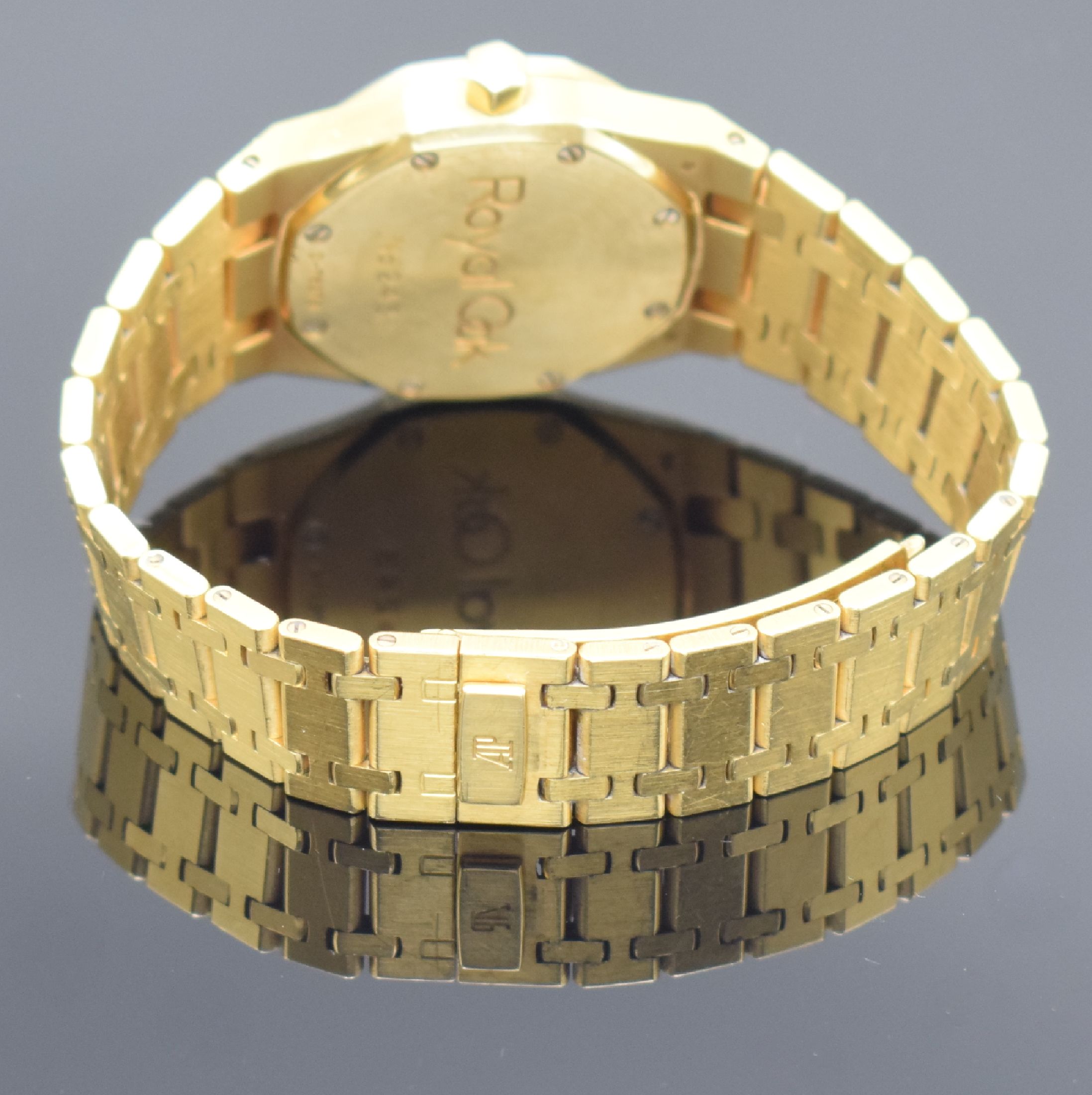 Detail f: AUDEMARS PIGUET seltene Armbanduhr Royal Oak in GG 750/000 D-Serie, Schweiz um 1996, Automatik, Design von Gerald Genta, 2-teil. Geh., Lünette gegen ...