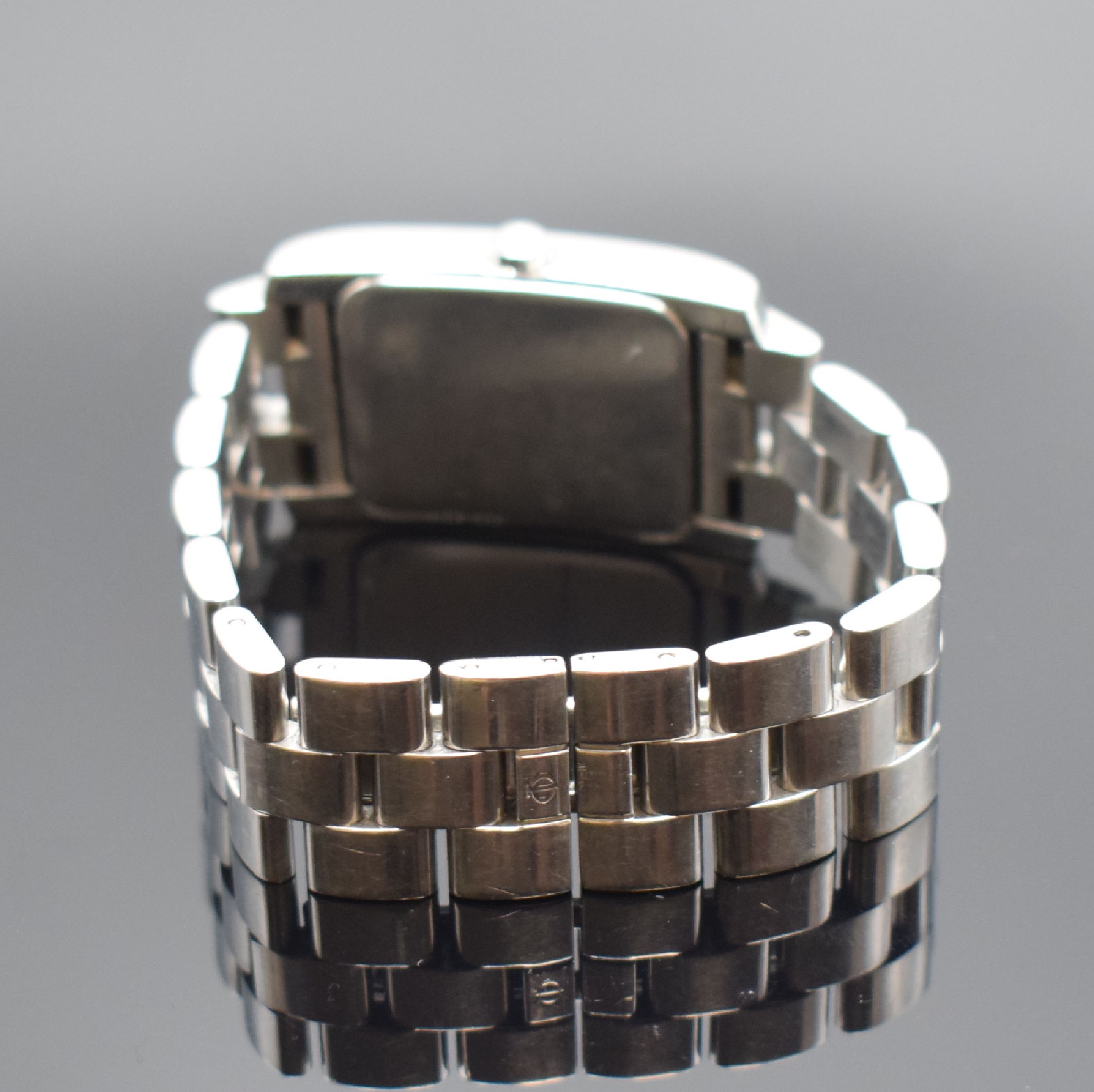 Detail b: BAUME & MERCIER Hampton Armbanduhr, Schweiz um 2000, Automatik, 2-teil. Geh., Boden aufgedr., Gliederband m. dopp. Faltschl., kupferfarb. Zifferbl., ...