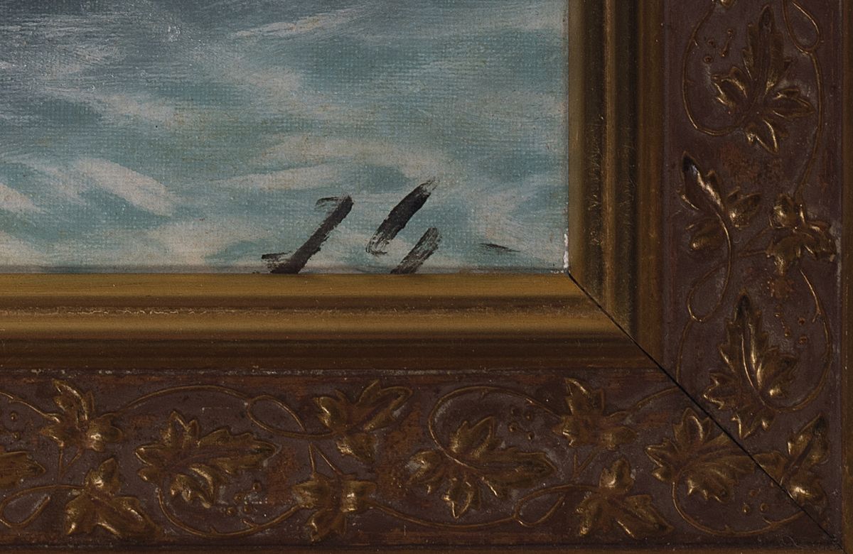 Detail c: Monogrammist J.H., wohl Skandinavien, Mitte 20. Jh., 2 Pendants: Mädchen bzw. Junge beim Spielen auf dem Gehweg, Öl/Lwd, beide monogr., ca. ...