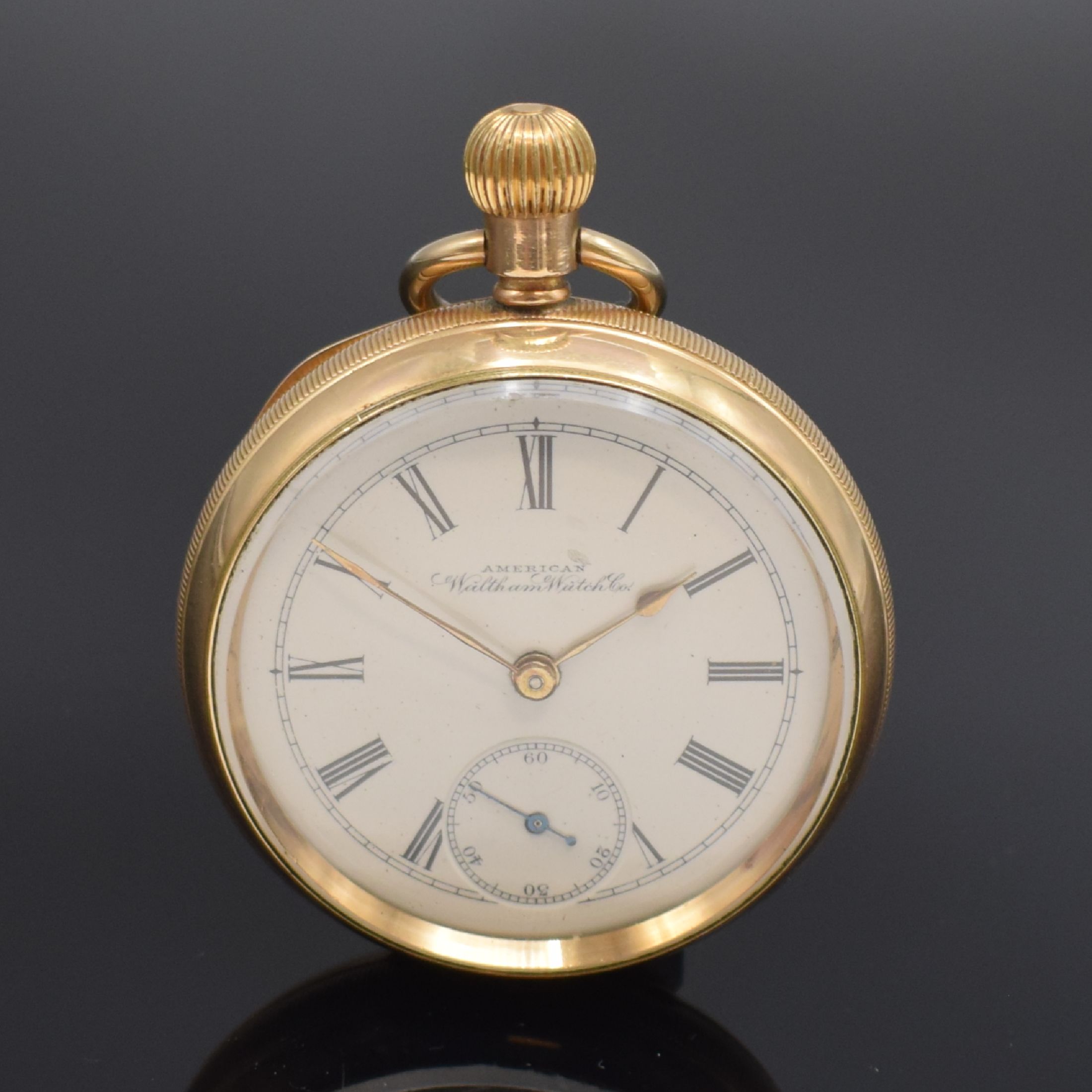 Detail c: WALTHAM WATCH Co und TIMING REPEATING WATCH Cooffene Taschenuhr und Schaltradchronograph, USA/Schweiz f. den U.S. Markt um 1900, beide verg. Geh. (1x ...