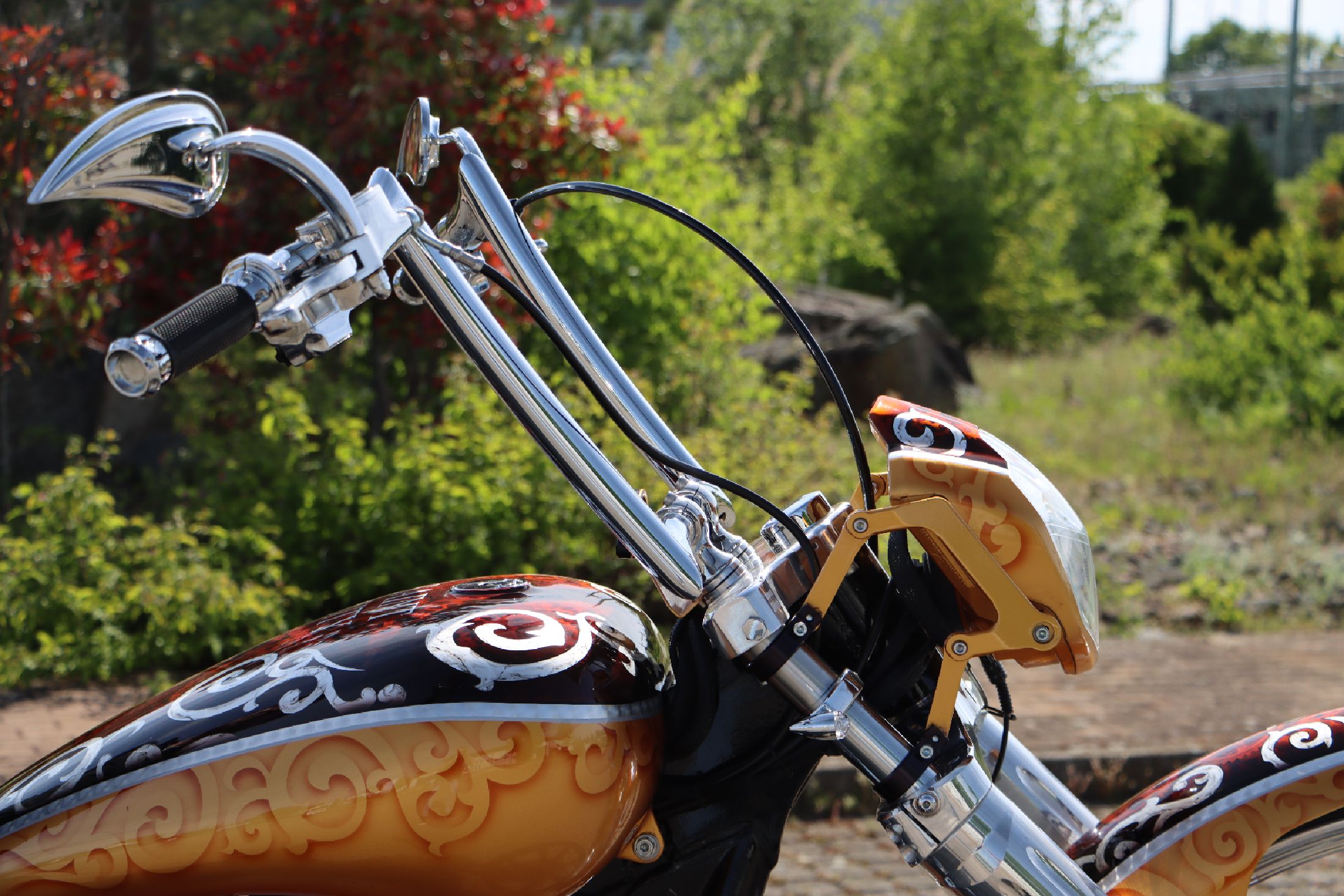 Detail h: Harley-Davidson Road King 103 Chicano 30" Rick's Airride Bagger, Fahrgestellnummer: 1HD1FRM10DB670697, EZ 07/2013, 2. Hand, Laufleistung ...