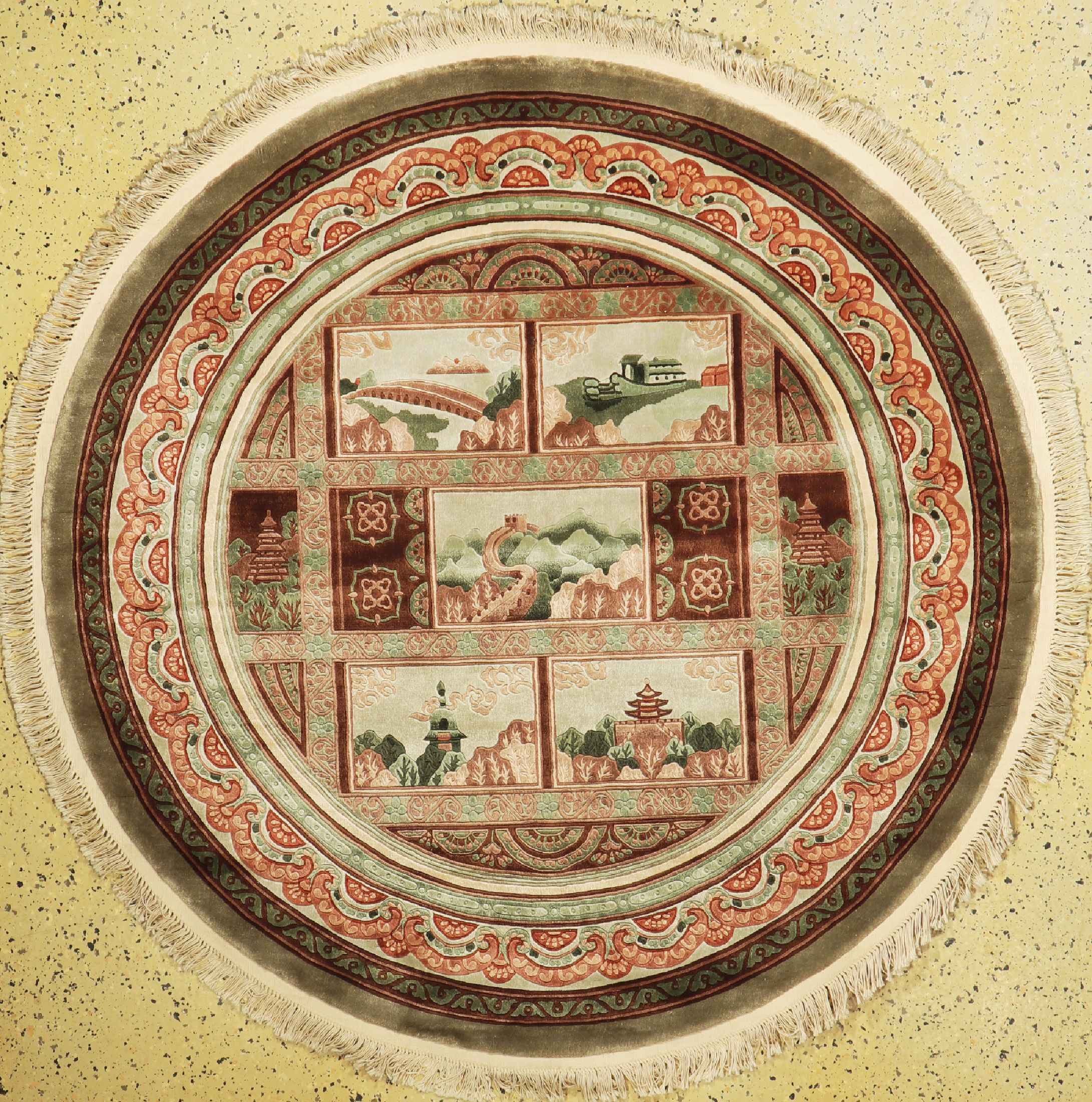 China Seide, ca. 30 Jahre, reine Naturseide, durchmesser: ca. 155 cm, EHZ: 1