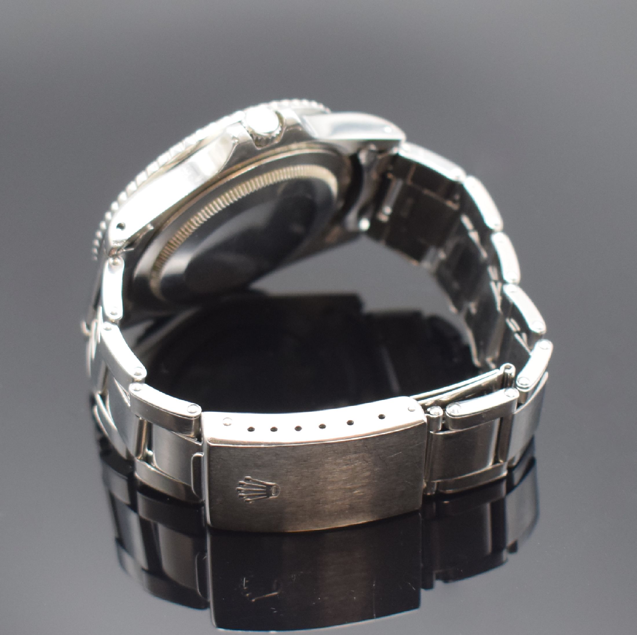 Detail b: ROLEX Herrenarmbanduhr Oyster Perpetual GMT- Master Referenz 1675, Automatik, frühes Modell, gestempelt 2. Quartal 1967, Tritiumzifferblatt und ...