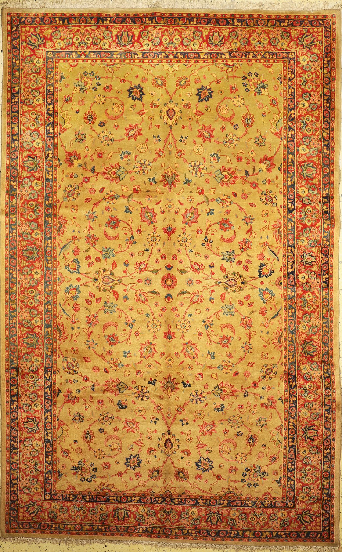 Sarogh Kork fein, Persien, um 1960, Korkwolle auf Baumwolle, ca. 333 x 210 cm, EHZ: 1-2