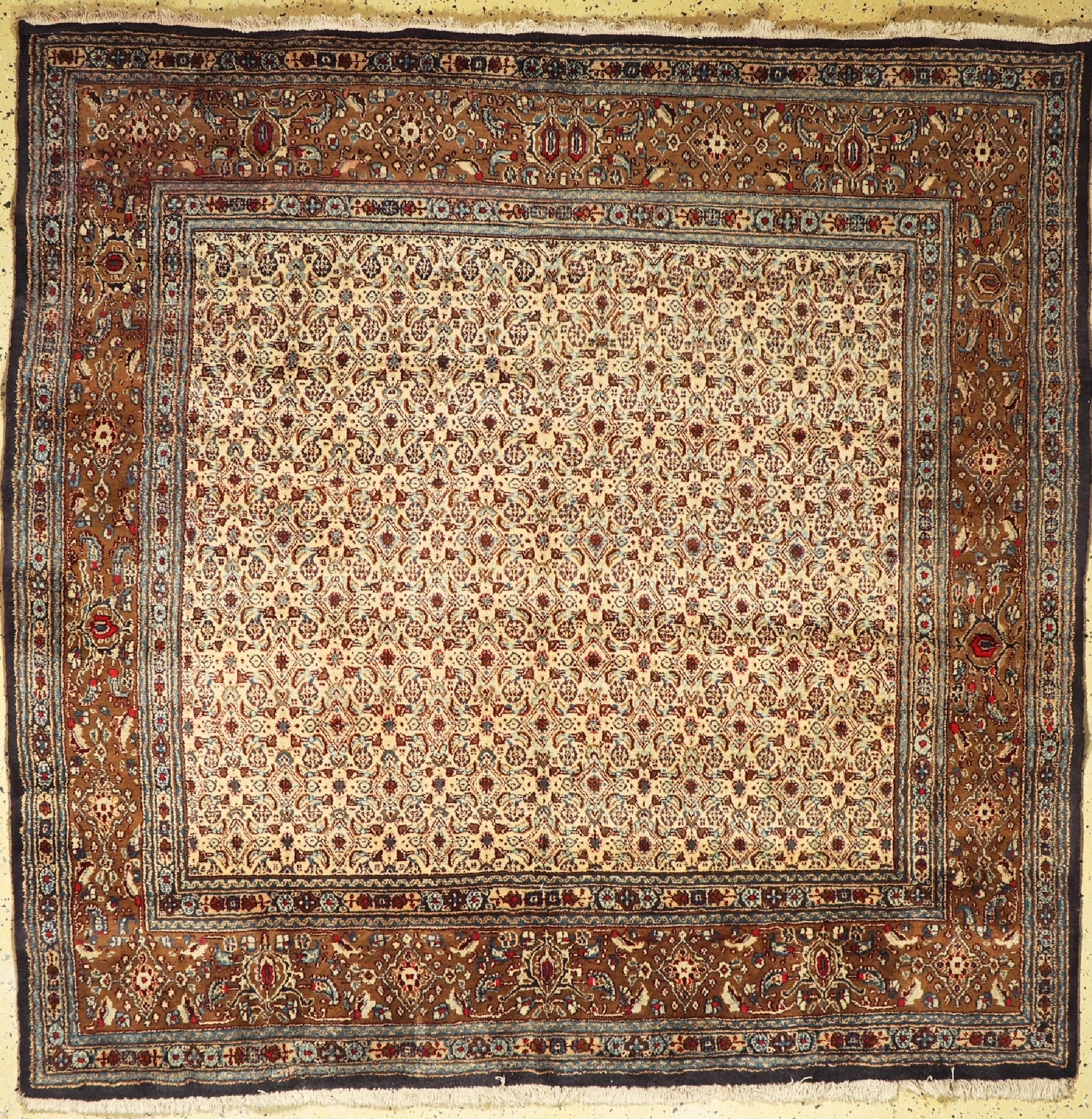 Mud alt, Persien, ca. 50 Jahre, Wolle auf Baumwolle, ca. 212 x 212 cm, EHZ: 2(Wellig)