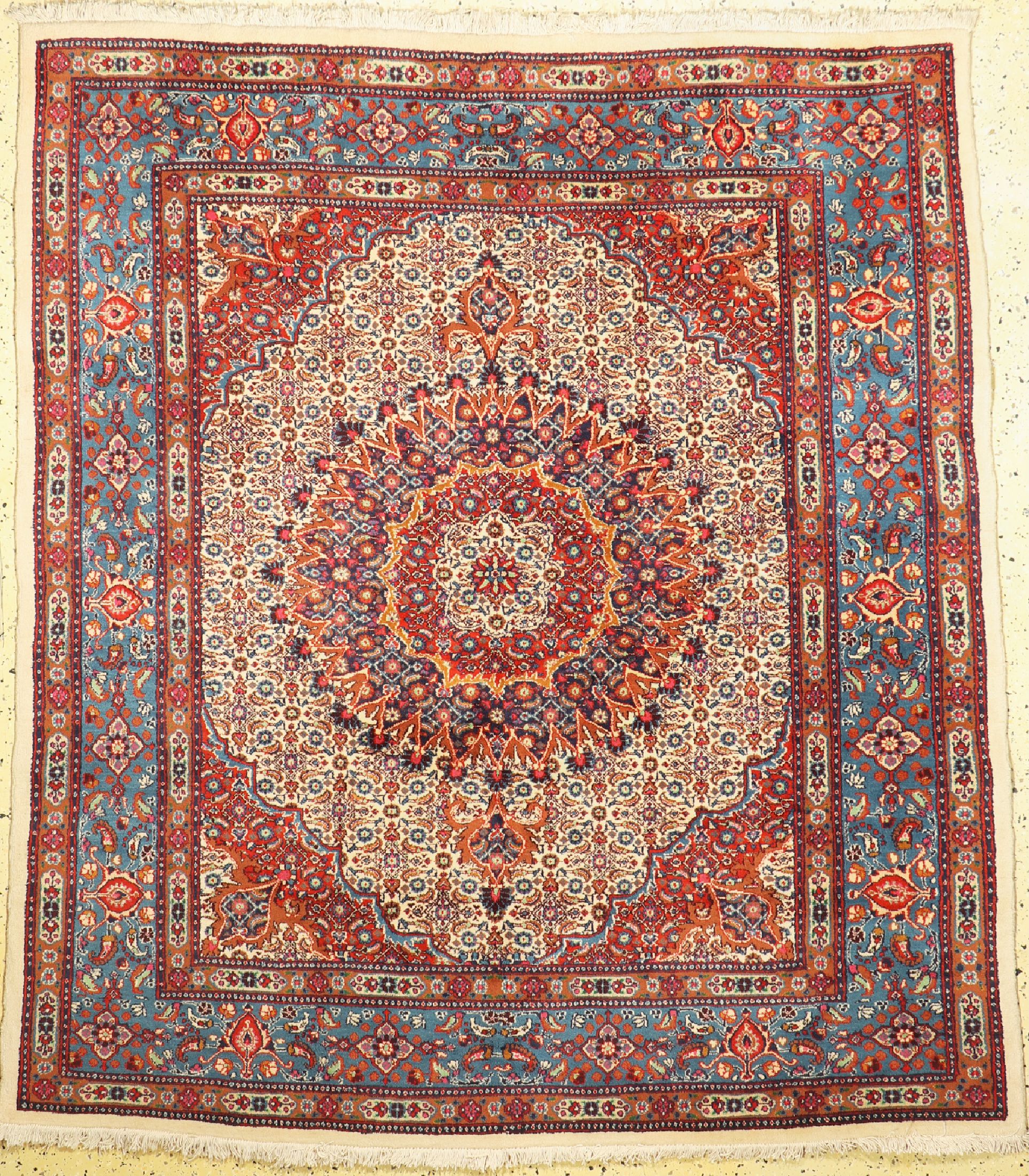 Mud alt, Persien, ca. 50 Jahre, Wolle auf Baumwolle, ca. 220 x 200 cm, EHZ: 2(verzogen)
