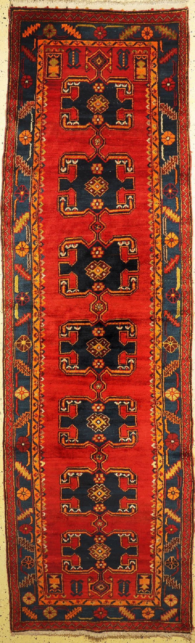 Meschgin alt, Persien, um 1960, Wolle auf Baumwolle, ca. 385 x 115 cm, EHZ: 2-3