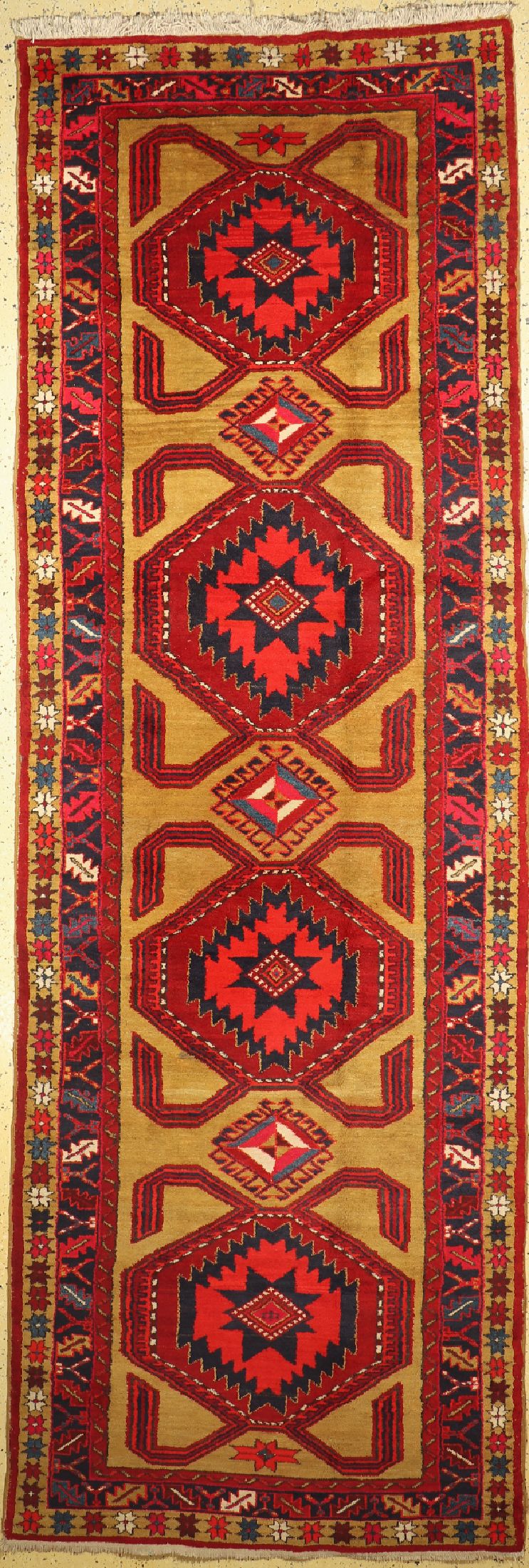 Meschgin alt, Persien, um 1960, Wolle auf Baumwolle, ca. 390 x 130 cm, EHZ: 2