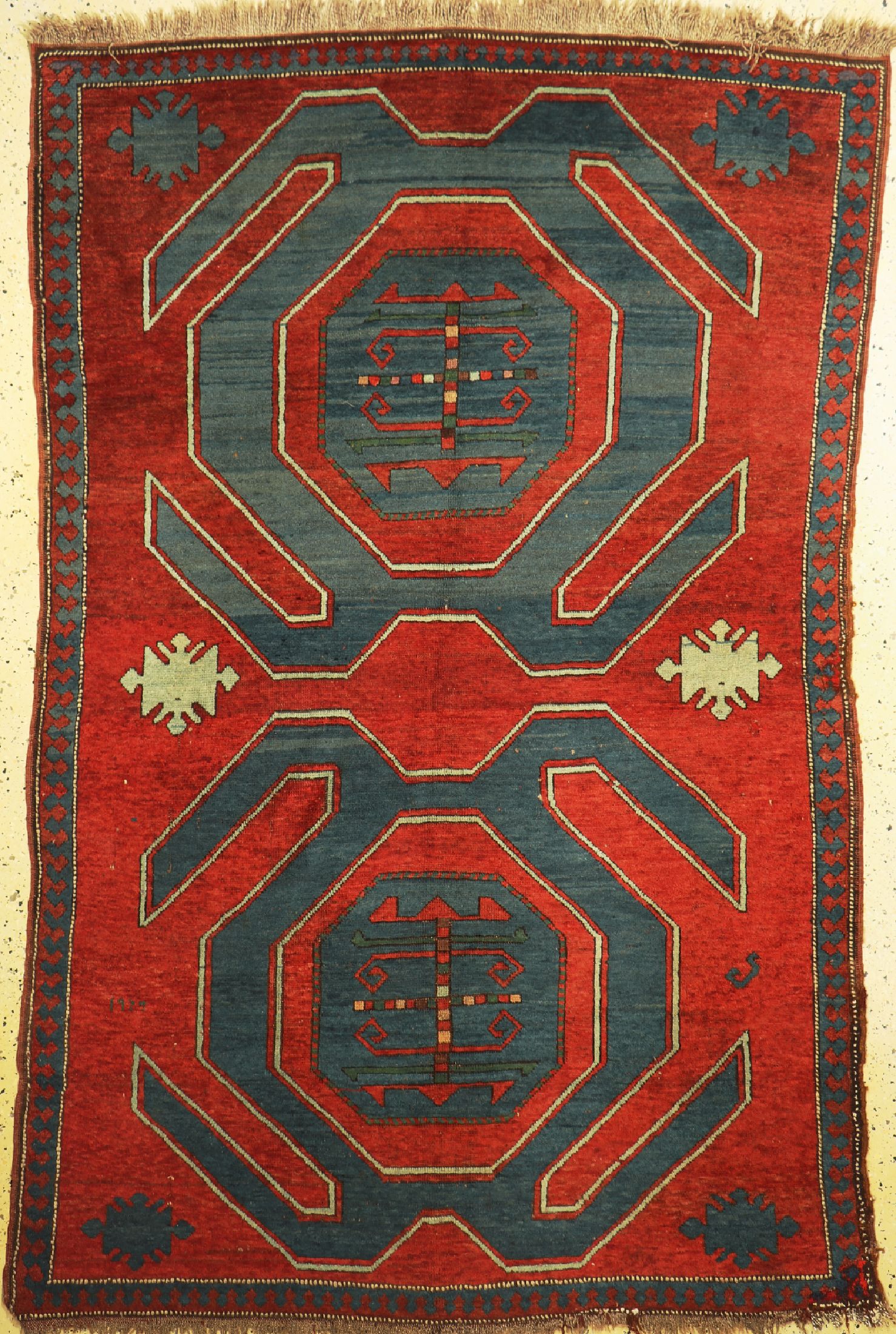 Kazak datiert(1925), Kaukasus, Wolle auf Wolle, ca. 240 x 160 cm, EHZ: 2-3, restauriert