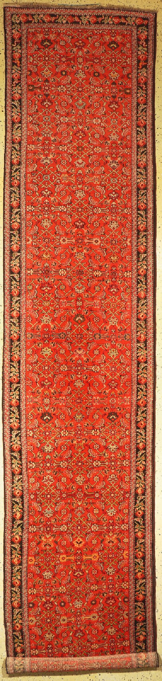 Antiker Karabagh, Kaukasus, um 1900, Wolle auf Wolle, ca. 470 x 100 cm, EHZ: 2, minimal restauriert