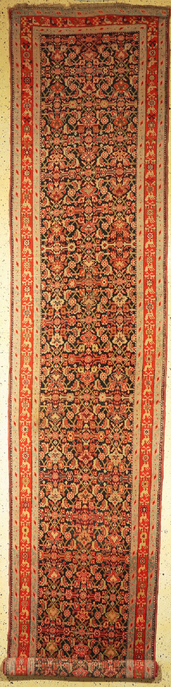 Antiker Karabagh, Kaukasus, um 1900, Wolle auf Wolle, ca. 510 x 98 cm, EHZ: 2-3