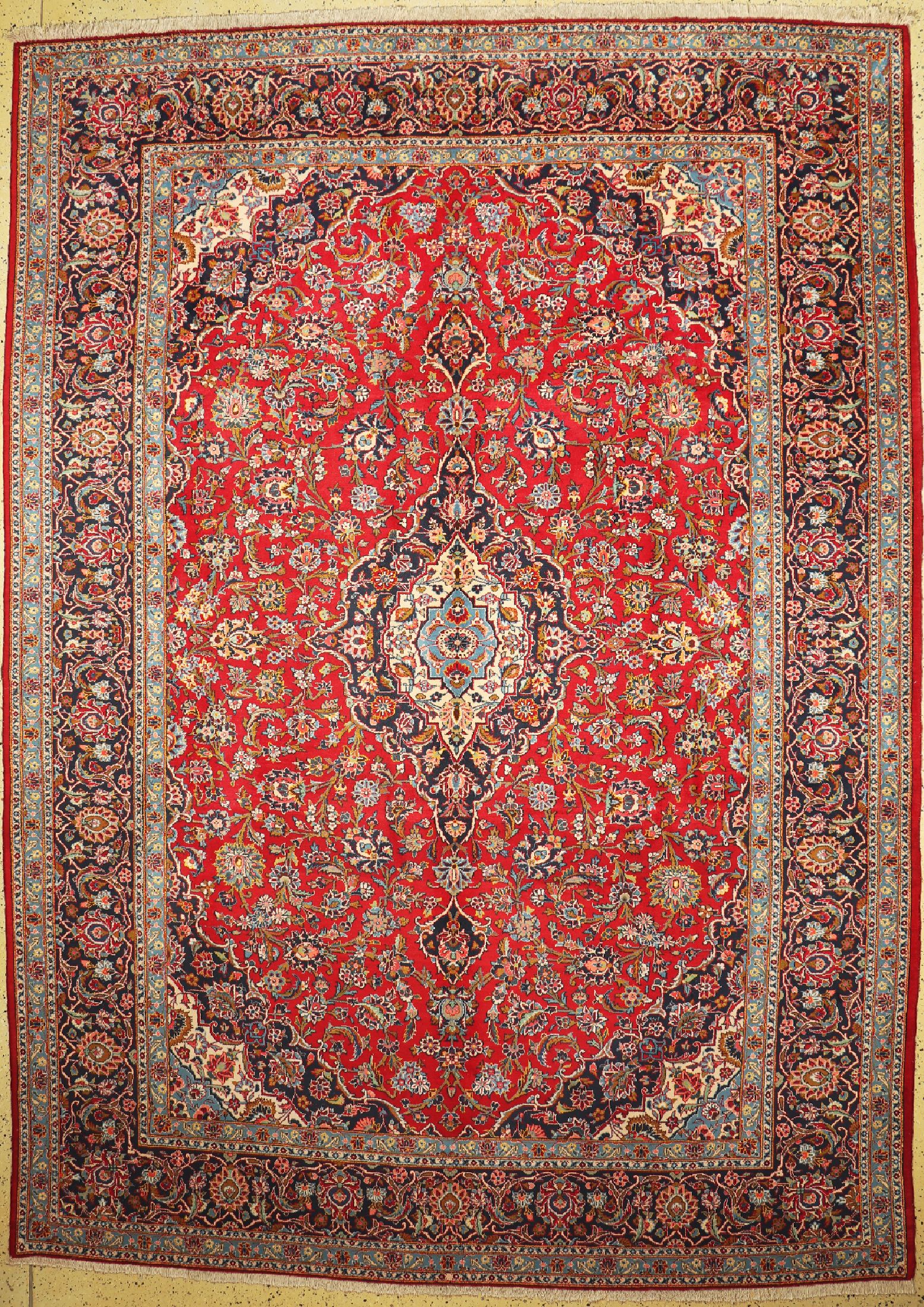 Keschan alt, Persien, ca. 50 Jahre, Wolle auf Baumwolle, ca. 410 x 295 cm, EHZ: 1-2