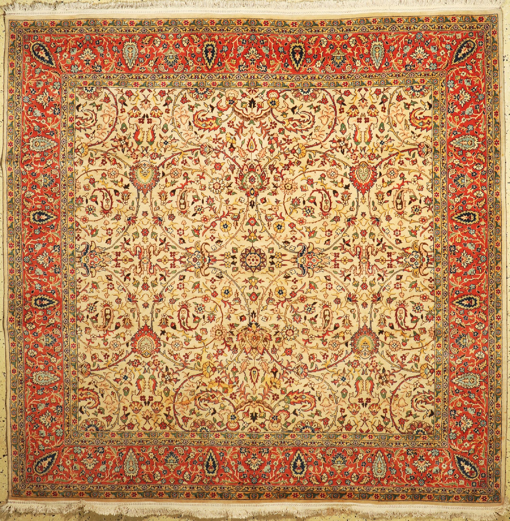 Sarogh Rumänien, Wolle auf Baumwolle , ca. 240 x 240 cm, EHZ: 1-2