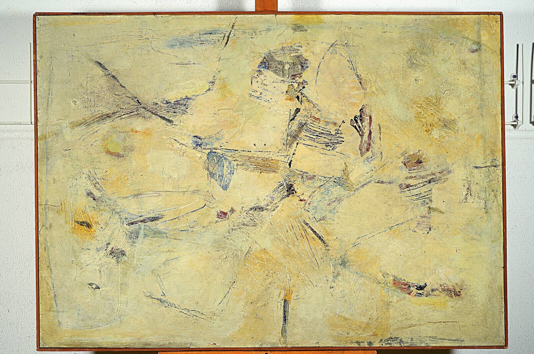 Detail k: Rudi Baerwind, 1910-1982, Weisse Liberte, so rückseitig betitelt und dat. Paris 1961, Leiste ca. 106x76 cm