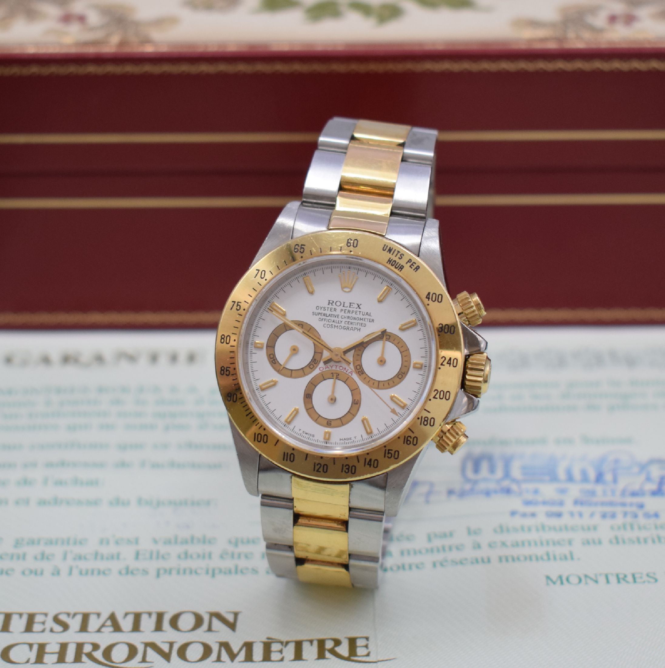 ROLEX Herrenarmbanduhr Oyster Perpetual Cosmograph Daytona Referenz 16523, S-Serie, LC 100, Chronometer der Superlative in Edelstahl/Gold kombiniert ...
