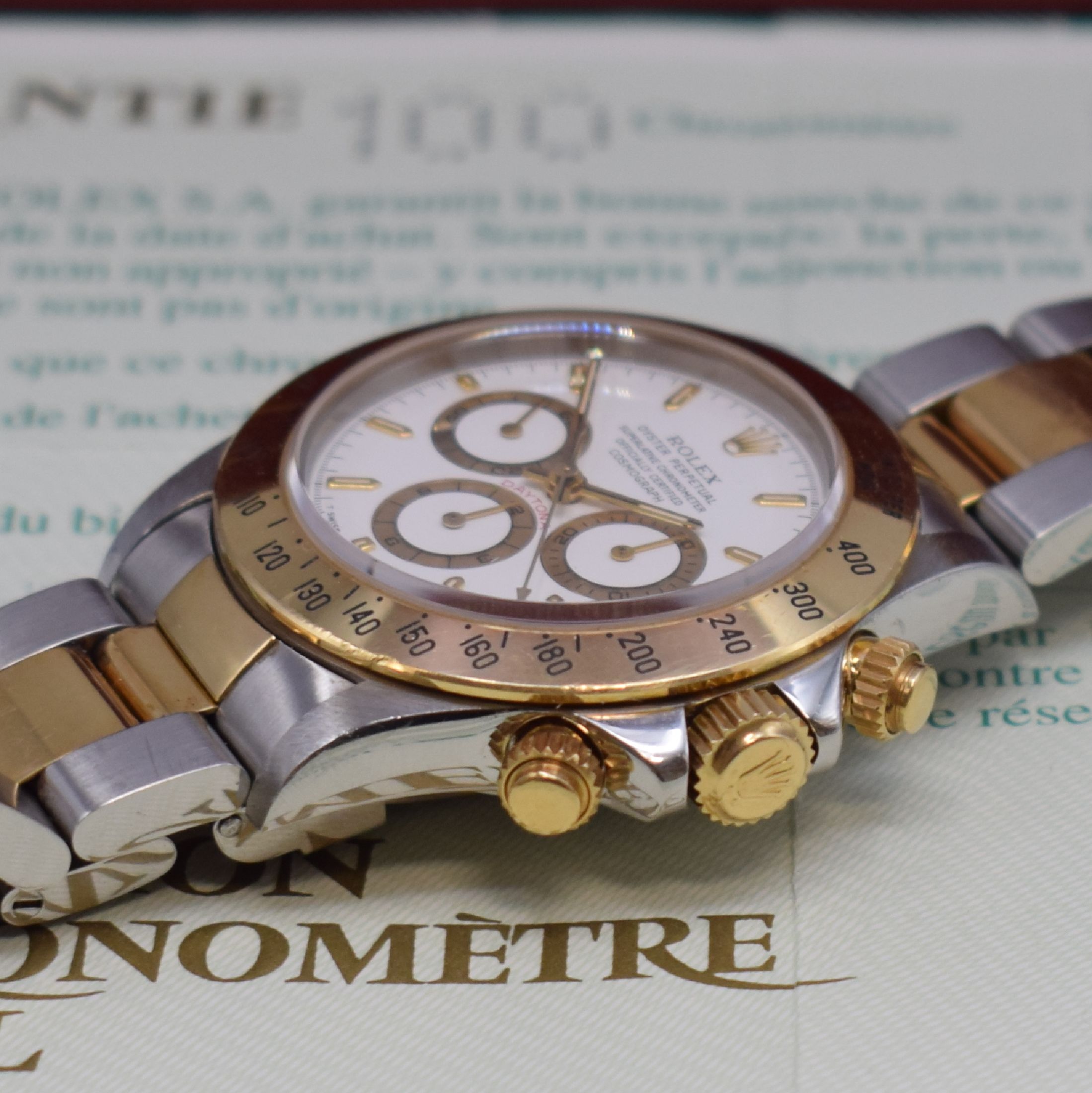 Detail d: ROLEX Herrenarmbanduhr Oyster Perpetual Cosmograph Daytona Referenz 16523, S-Serie, LC 100, Chronometer der Superlative in Edelstahl/Gold kombiniert ...