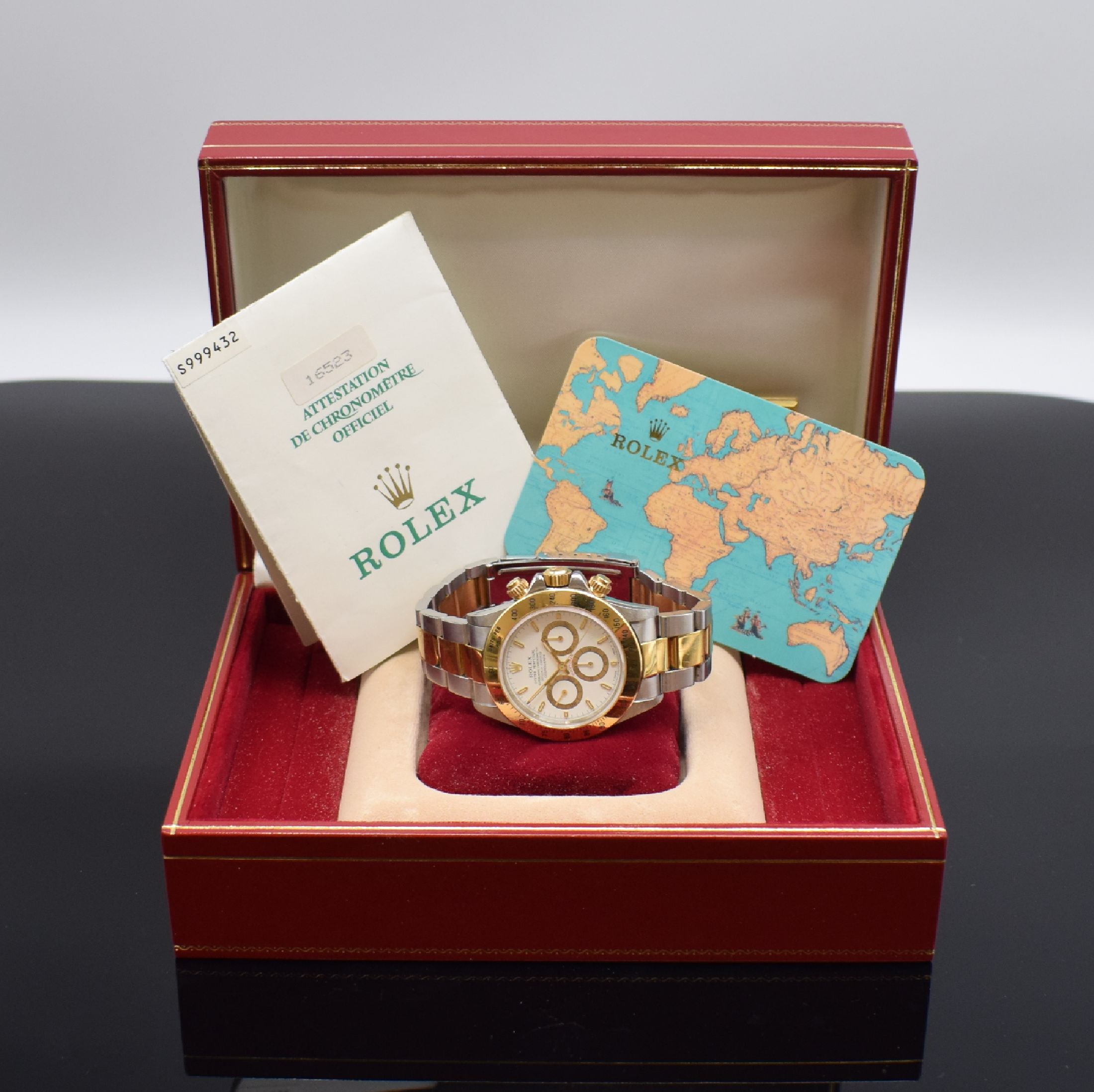 Detail f: ROLEX Herrenarmbanduhr Oyster Perpetual Cosmograph Daytona Referenz 16523, S-Serie, LC 100, Chronometer der Superlative in Edelstahl/Gold kombiniert ...