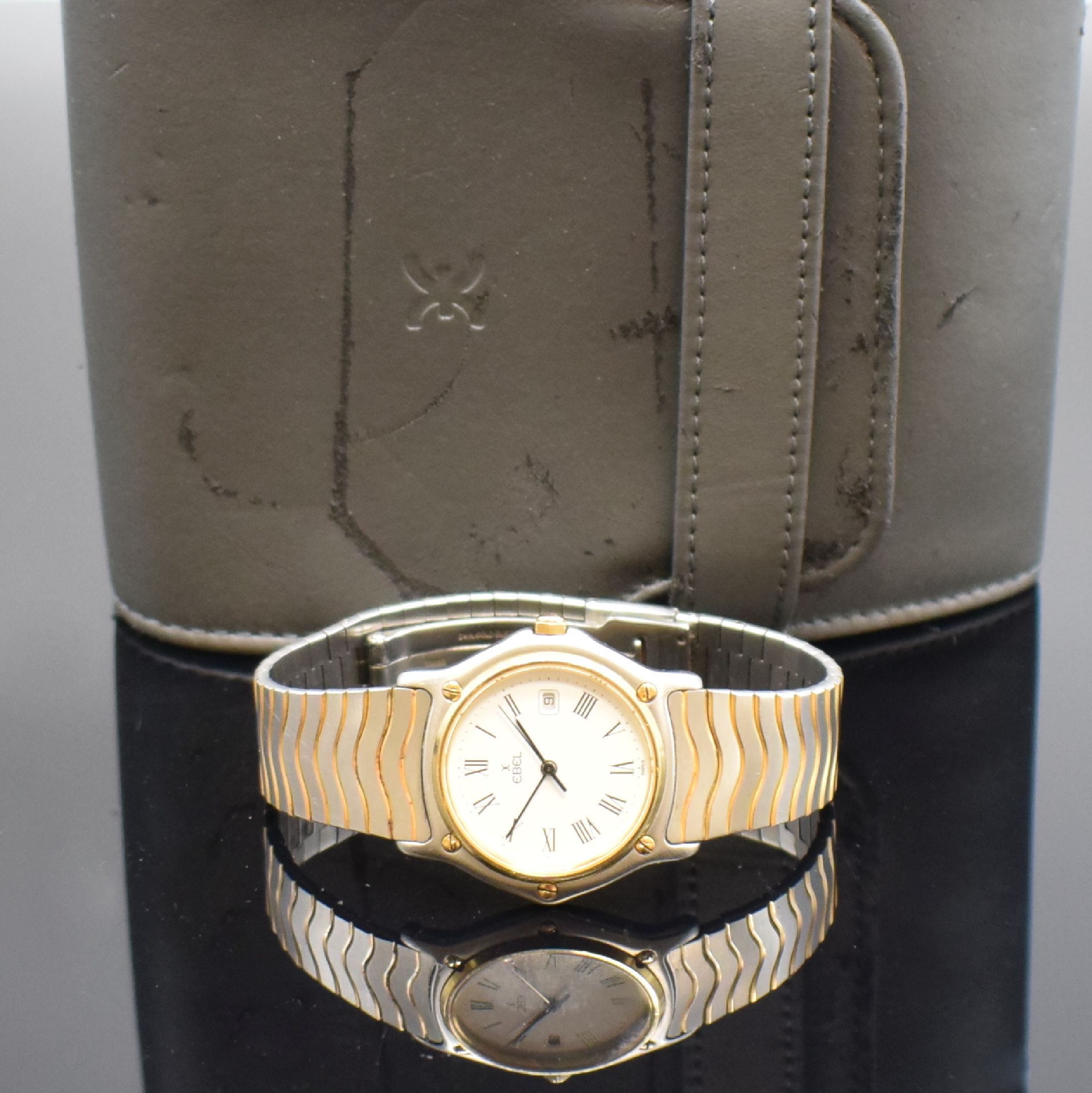 Detail e: EBEL Mediumarmbanduhr Sport Classic Referenz 183909, Schweiz um 1995, Edelstahl/Gold kombiniert inkl. Wellengliederband m. Faltschl., quarz, ...