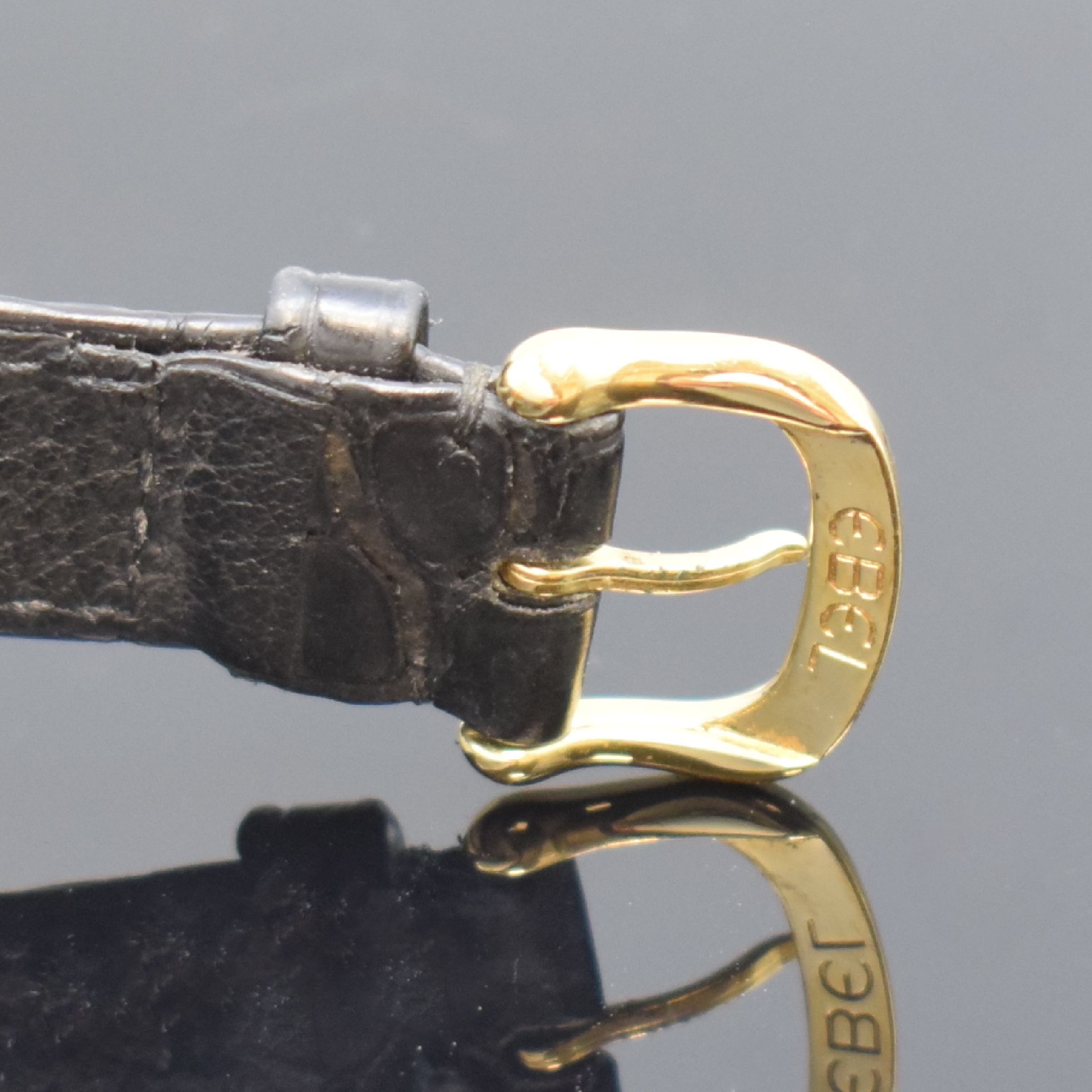 Detail b: EBEL El Primero Schaltradchronograph in GG 750/000 Referenz 8134901, Automatik, Boden aufgedr., orig. Lederband m. verg. orig. Dornschl., Saphirglas, ...