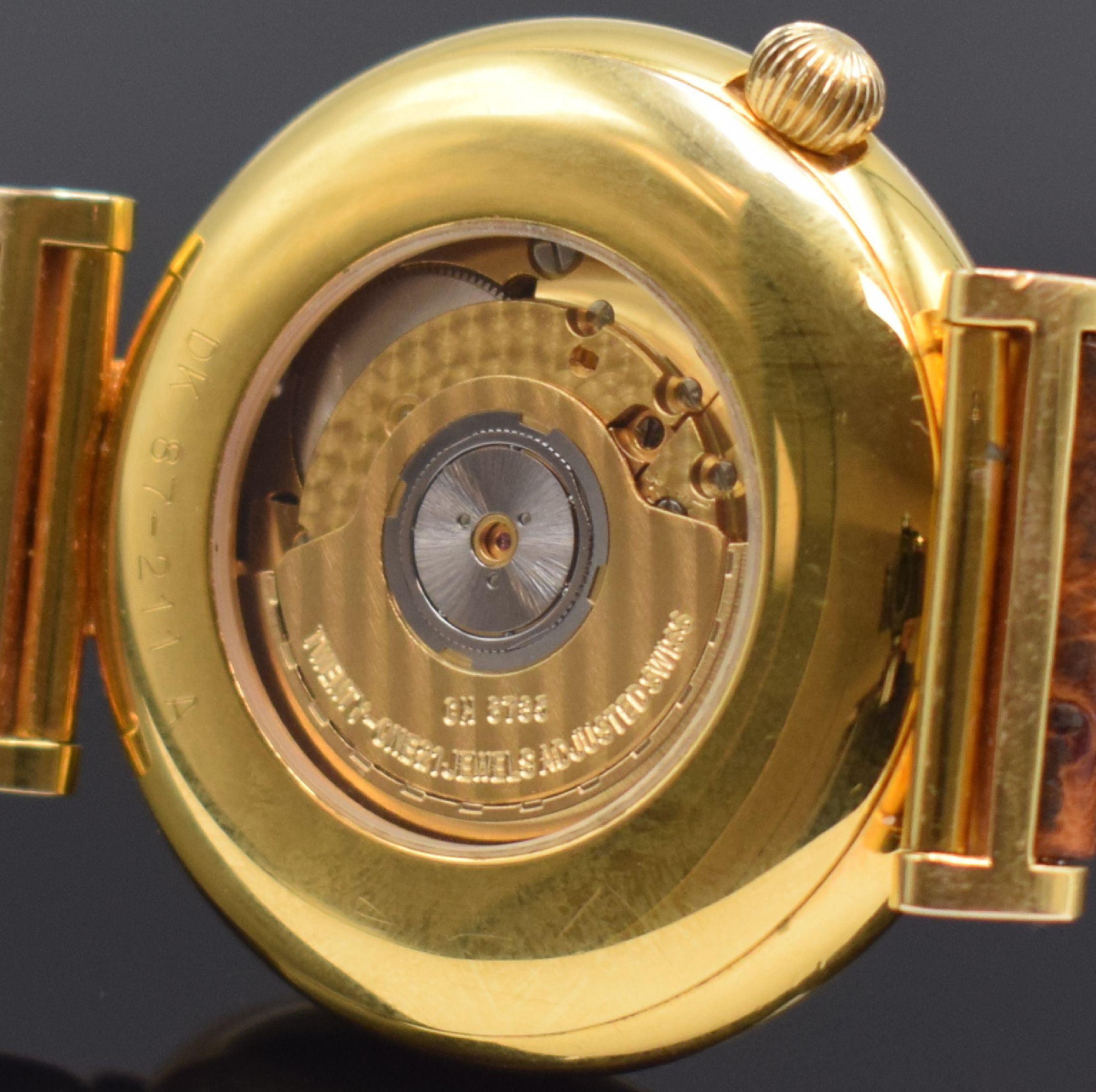 Detail e: CHRONOSWISS / KELEK Herrenarmbanduhr mit 5- Minutenrepetition Referenz CH 8735, Schweiz um 1993, Automatik, verg., beids. vergl. Gehäuse, orig. ...