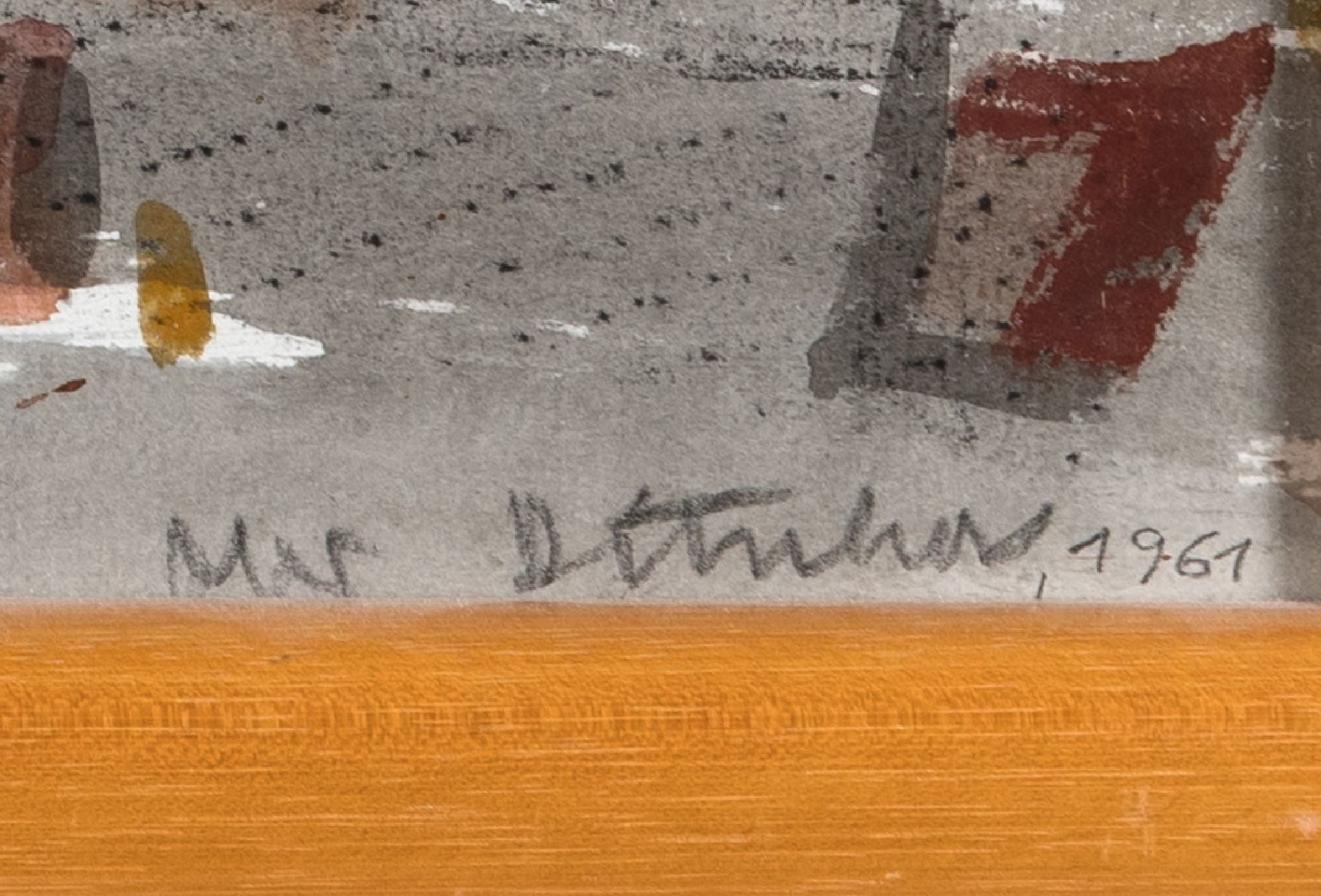 Detail a: Otto Ditscher, 1904-1987 Neuhofen, 3 Arbeiten: Mischtechnik (Aquarell, Wachs, Kreide) auf Papier, alle handsign. und dat. 1961/65, je ca. 46x59cm, ...