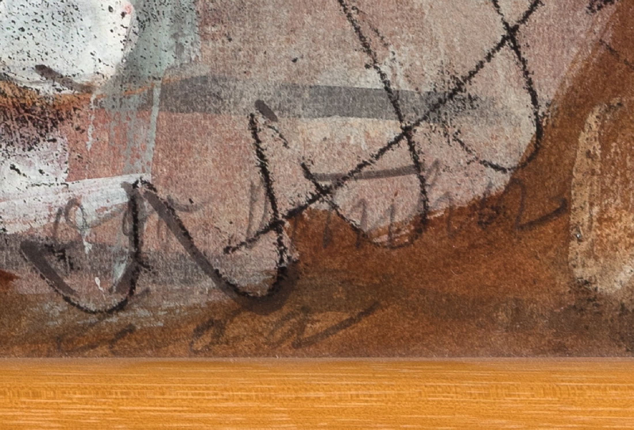 Detail c: Otto Ditscher, 1904-1987 Neuhofen, 3 Arbeiten: Mischtechnik (Aquarell, Wachs, Kreide) auf Papier, alle handsign. und dat. 1961/65, je ca. 46x59cm, ...