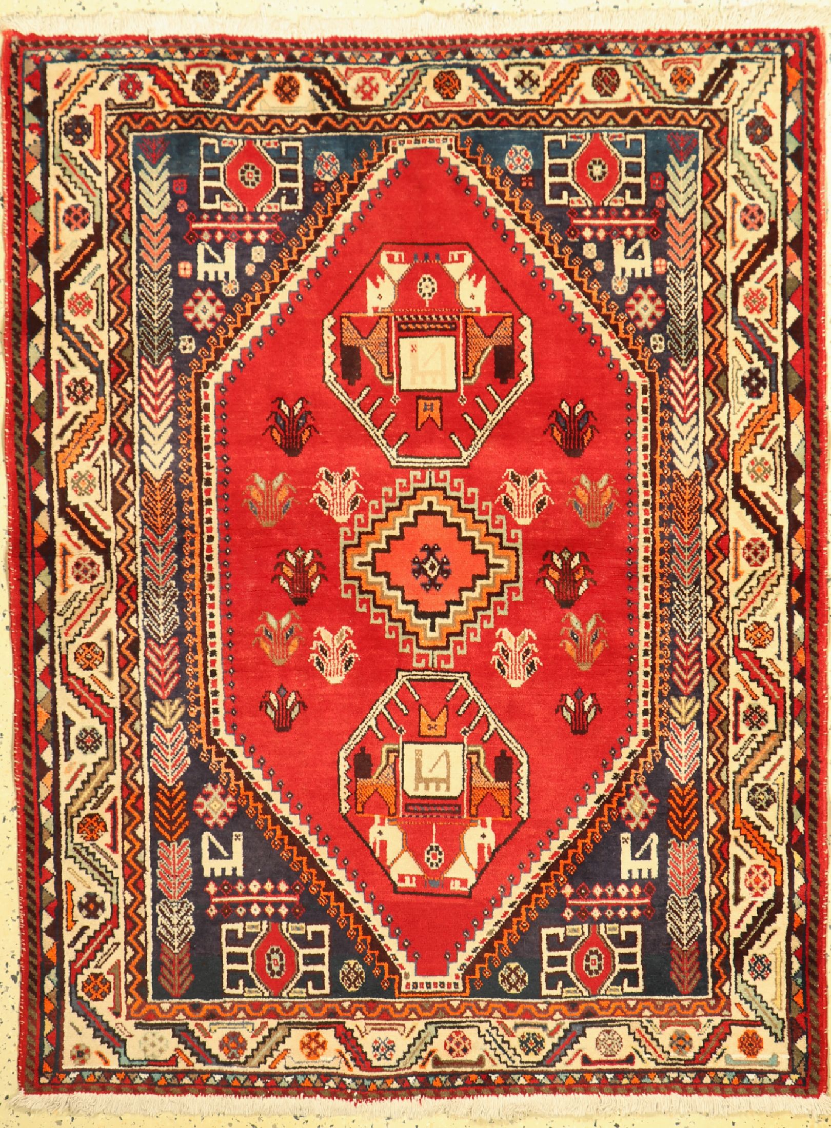 Ghaschgai alt, Persien, um 1960, Wolle auf Baumwolle, ca. 157 x 122 cm, EHZ: 2