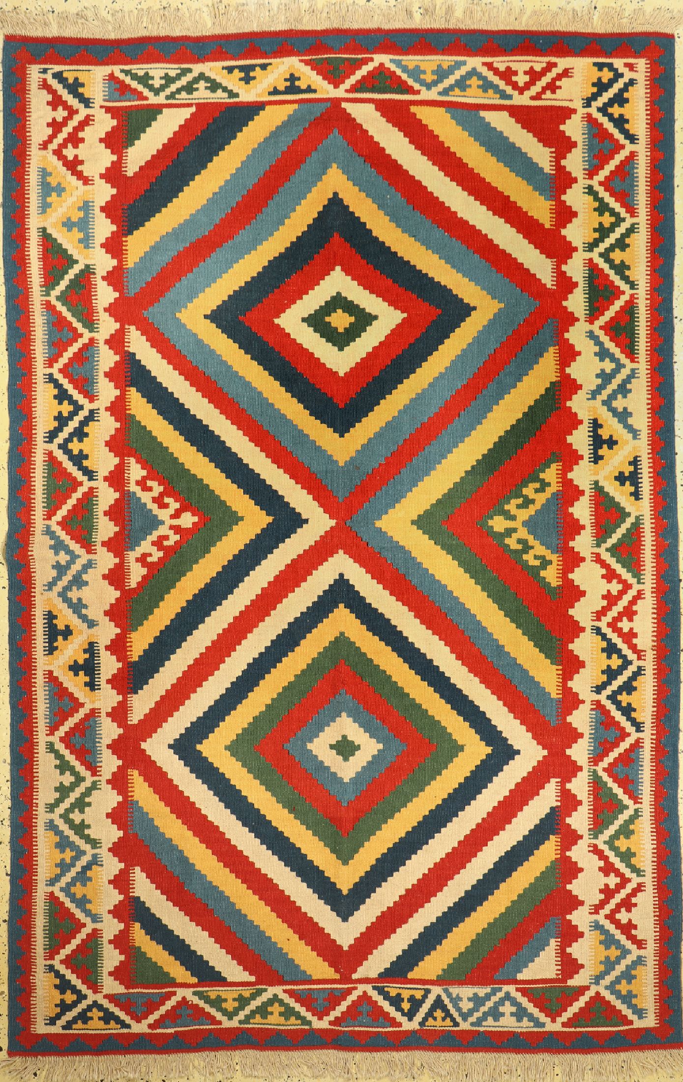 Ghaschgai Kelim, Persien, um 1960, Wolle auf Wolle, ca. 253 x 166 cm, EHZ: 1-2