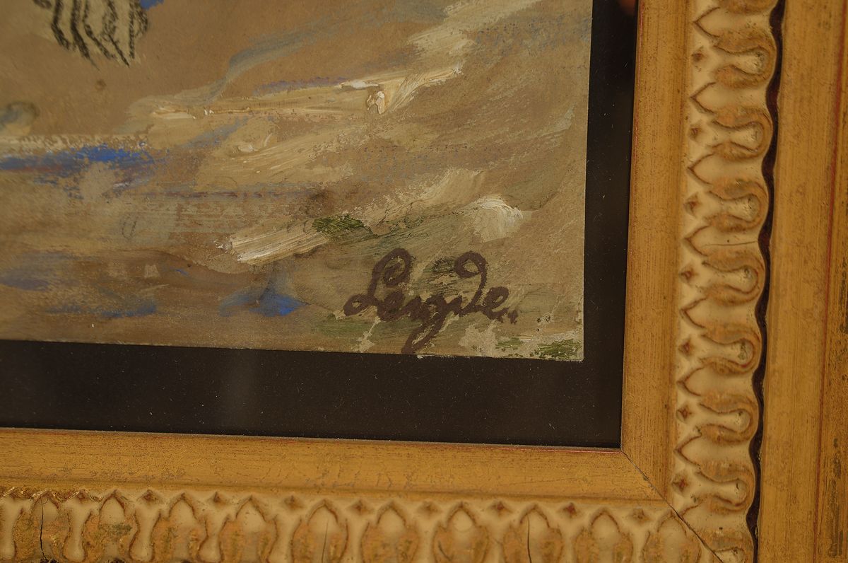 Detail a: Kurt Leyde, 1881 Berlin - 1941, Studium an der Akademie München bei Franz von Stuck und an er Akademie Königsberg bei Ludwig Dettmann, hier: ...