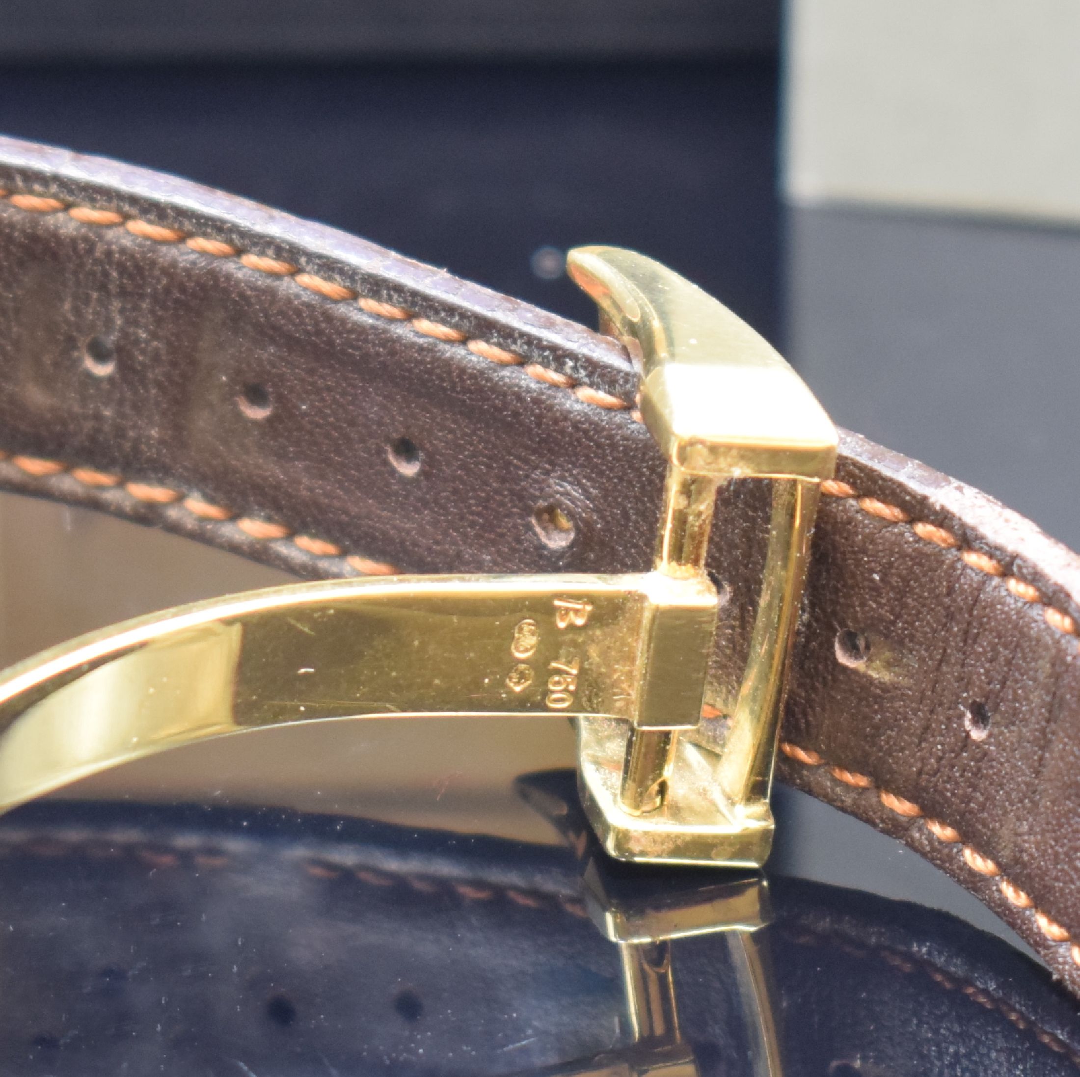 Detail c: A. LANGE & SÖHNE feine Herrenarmbanduhr Langematik Sax-O-Mat in GG 750/000 Referenz 308.021, Deutschland verk. lt. beil. Pap. 11/2002, Automatik, ...