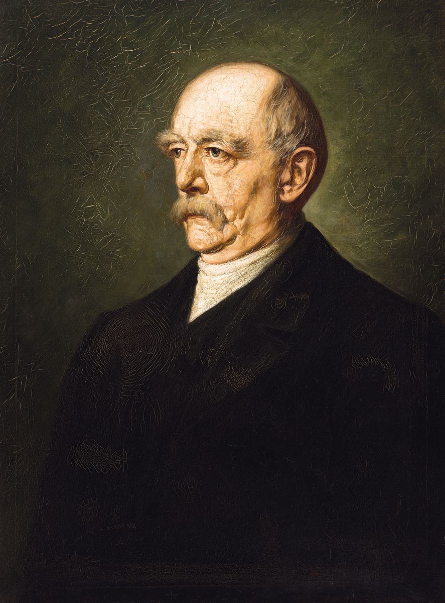 Franz von Henderichs, Maler um 1900, Porträt des Otto von Bismarck, Öl/Lwd, an mehreren Stellen rest., rechts unten signiert, ca. 80x60cm, R. ca. ...