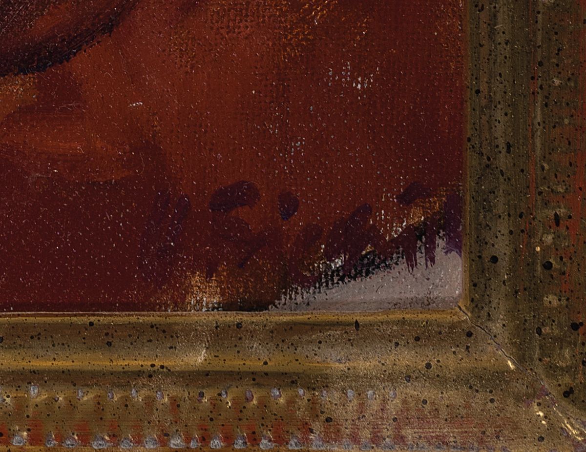 Detail b: Heinz Friedrich, 1924-2018 Schwetzingen, Studium an der Akademie Karlsruhe bei Laible und Schnarrenberger, hier: 2 Ölgemälde von Tango tanzenden ...