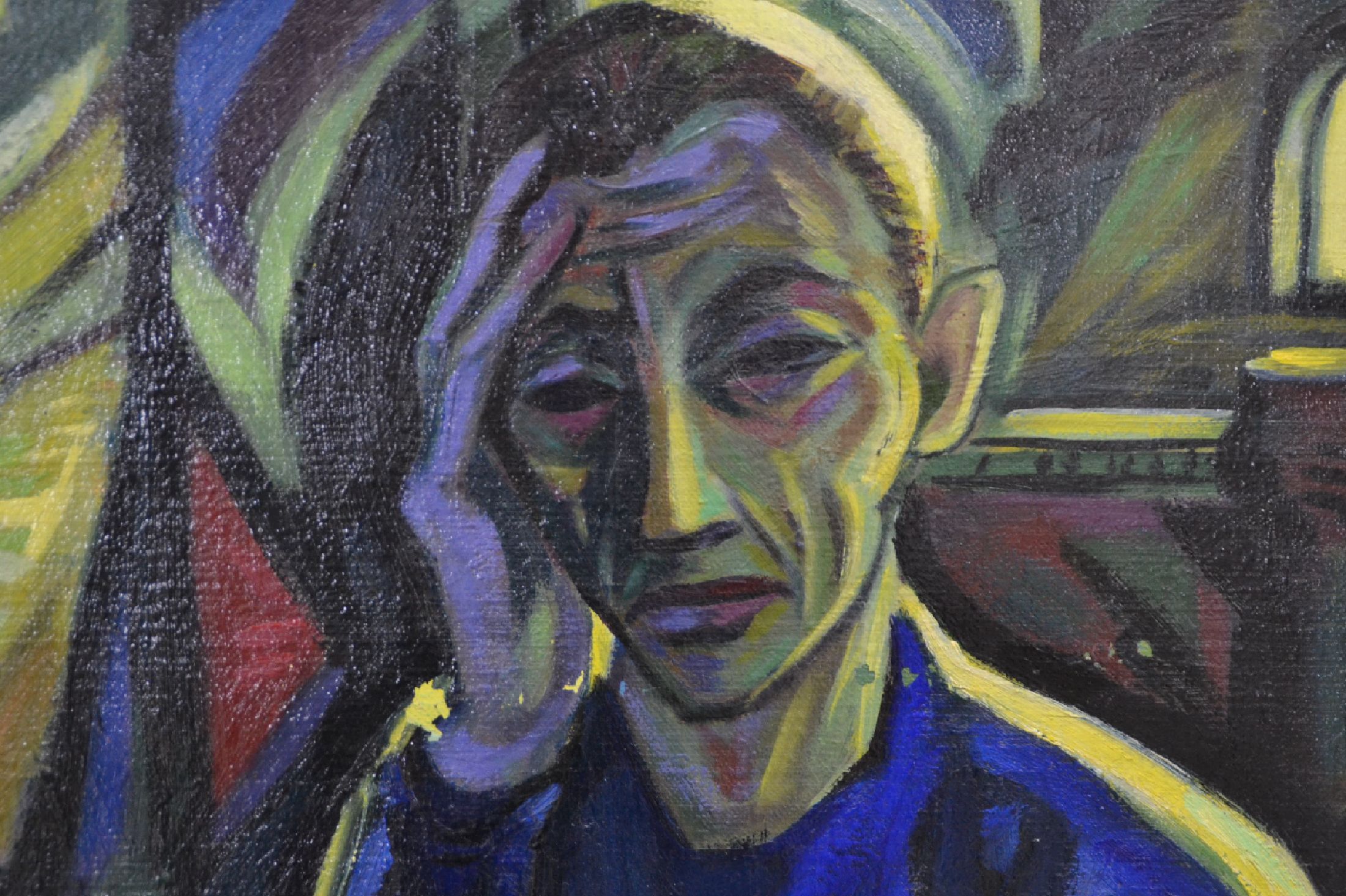 Detail d: Unbekannter Künstler der ersten Hälfte des 20 .Jh., stilistische Nähe zu den Werken Conrad Felixmüllers (1897-1977) der Jahre um 1919/20, ...