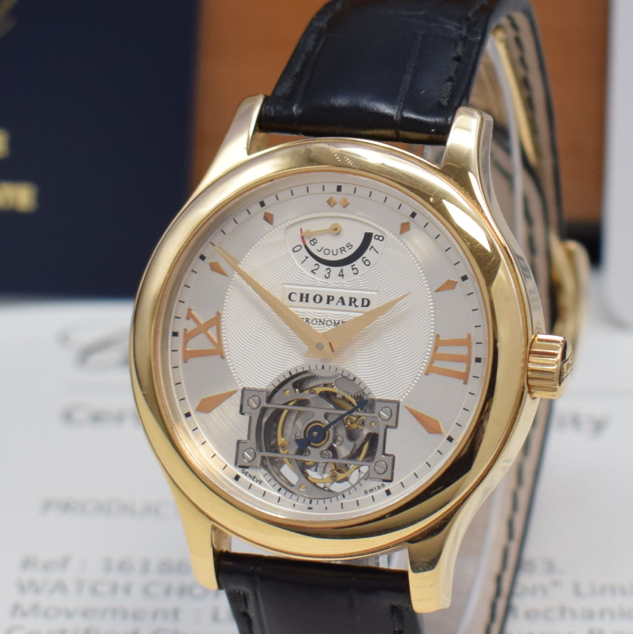 Detail a: CHOPARD LUC Tourbillon auf 100 Stück limitierte Herrenarmbanduhr in RoseG 750/000 Referenz 161869-5001, Schweiz um 2010, Handaufzug, beids. vergl. ...