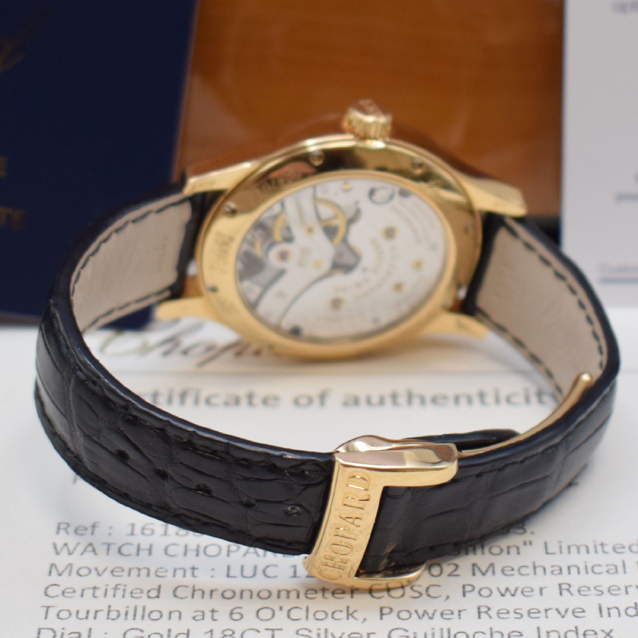 Detail b: CHOPARD LUC Tourbillon auf 100 Stück limitierte Herrenarmbanduhr in RoseG 750/000 Referenz 161869-5001, Schweiz um 2010, Handaufzug, beids. vergl. ...