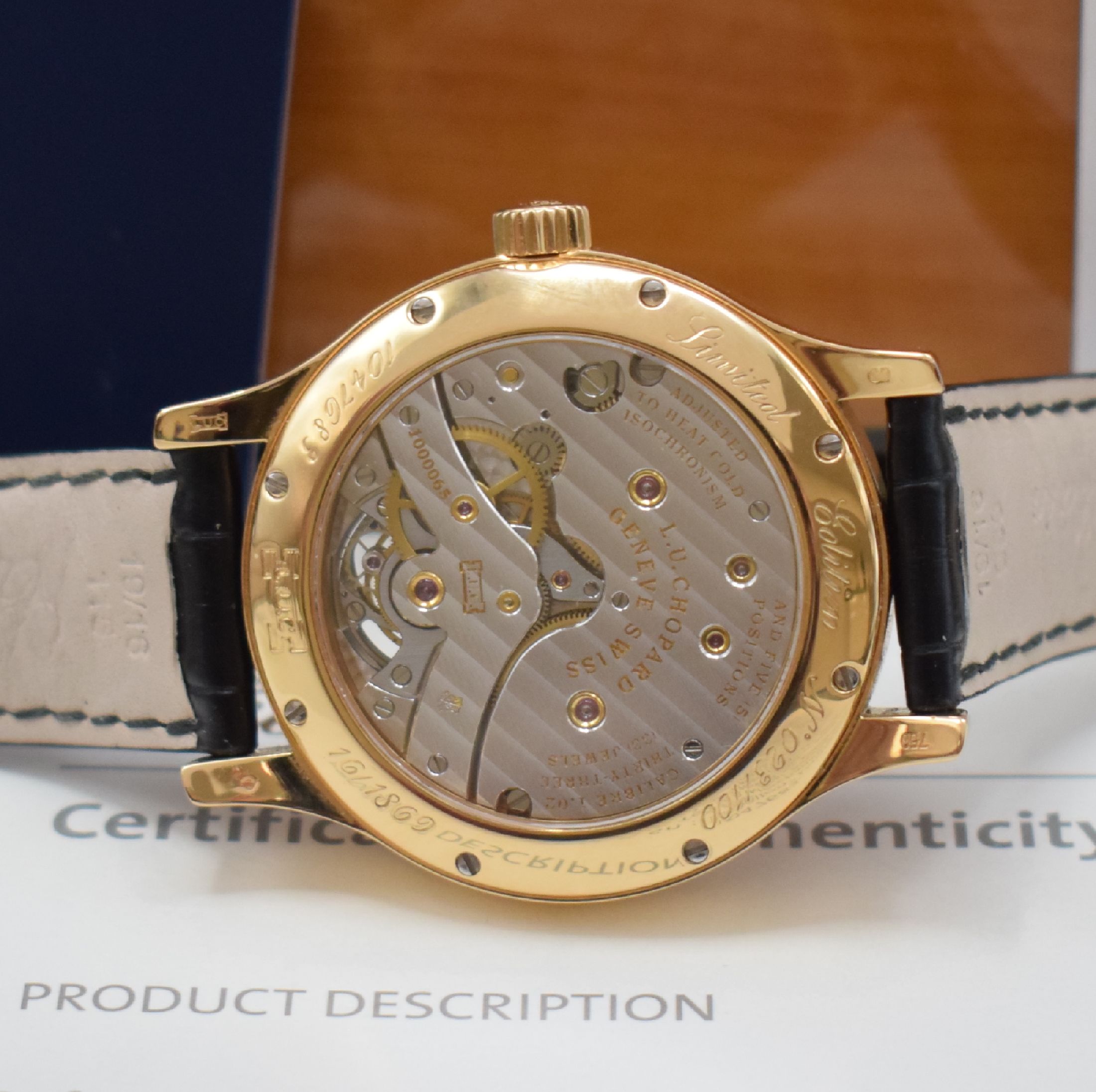Detail e: CHOPARD LUC Tourbillon auf 100 Stück limitierte Herrenarmbanduhr in RoseG 750/000 Referenz 161869-5001, Schweiz um 2010, Handaufzug, beids. vergl. ...