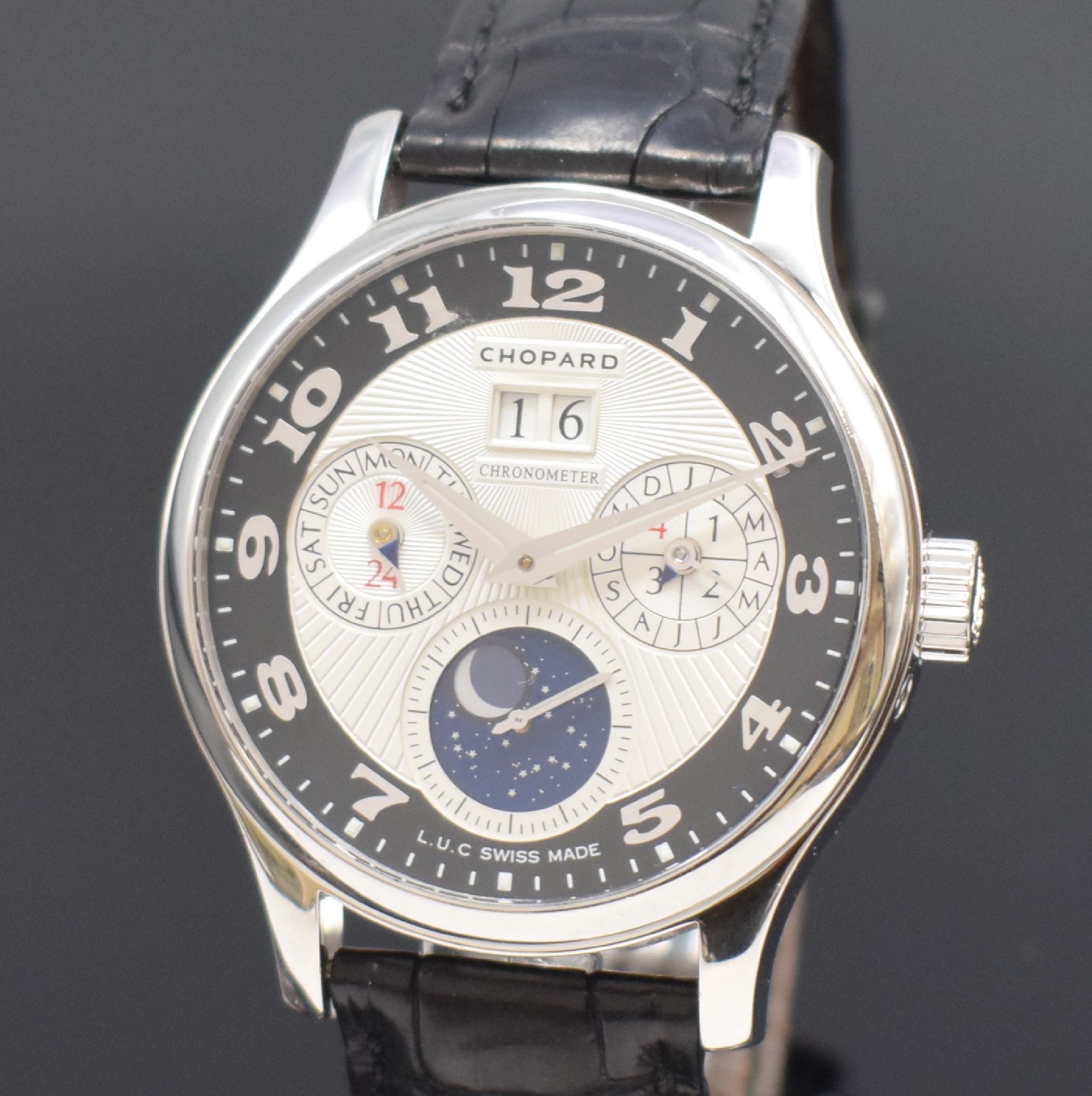Detail a: CHOPARD astronomische Chronometer Herrenarmbanduhr mit ewigem Kalender in Platin 950/000 Referenz 16/91894, Schweiz um 2010, Automatik, beids. vergl. ...