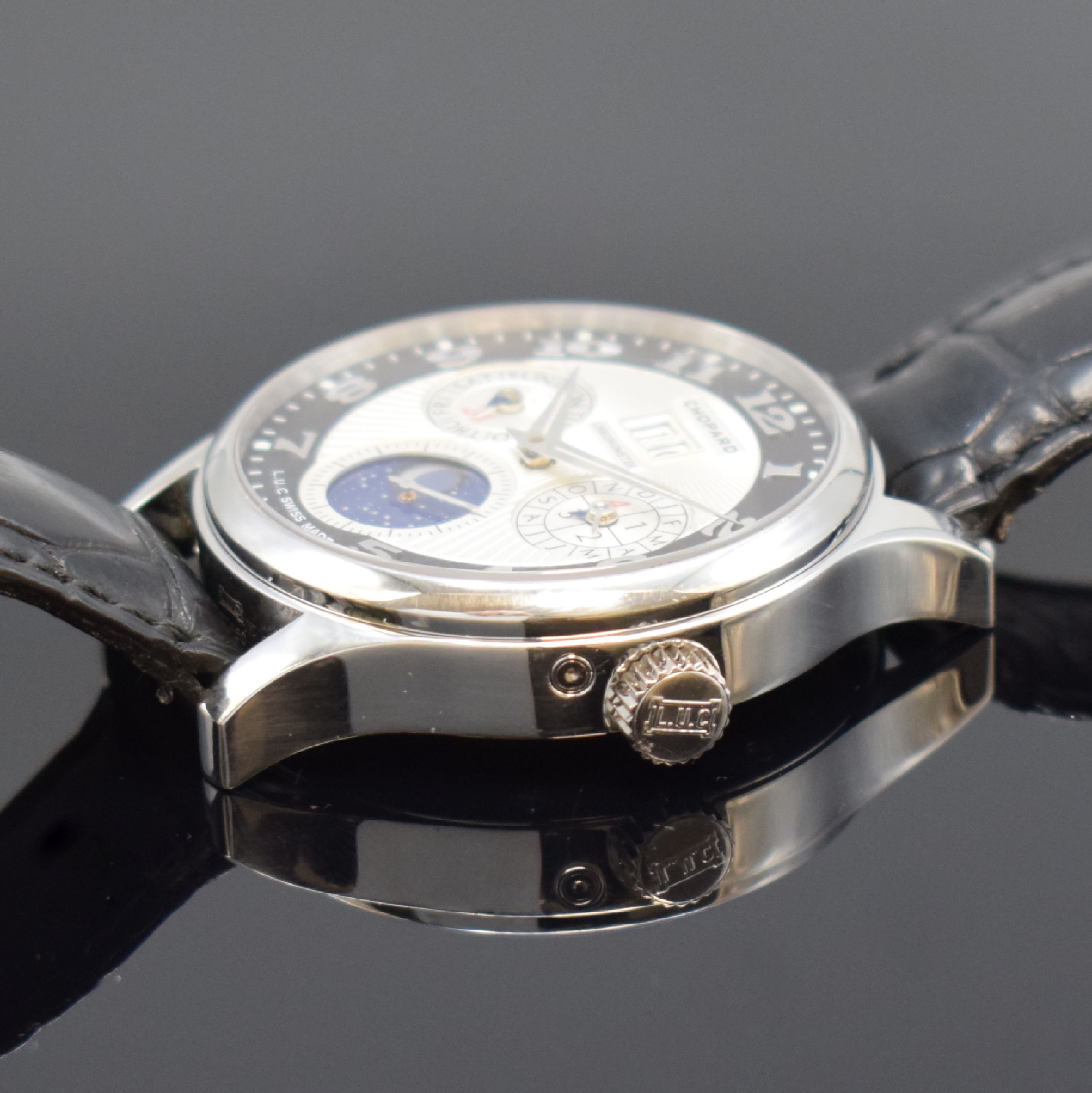 Detail d: CHOPARD astronomische Chronometer Herrenarmbanduhr mit ewigem Kalender in Platin 950/000 Referenz 16/91894, Schweiz um 2010, Automatik, beids. vergl. ...