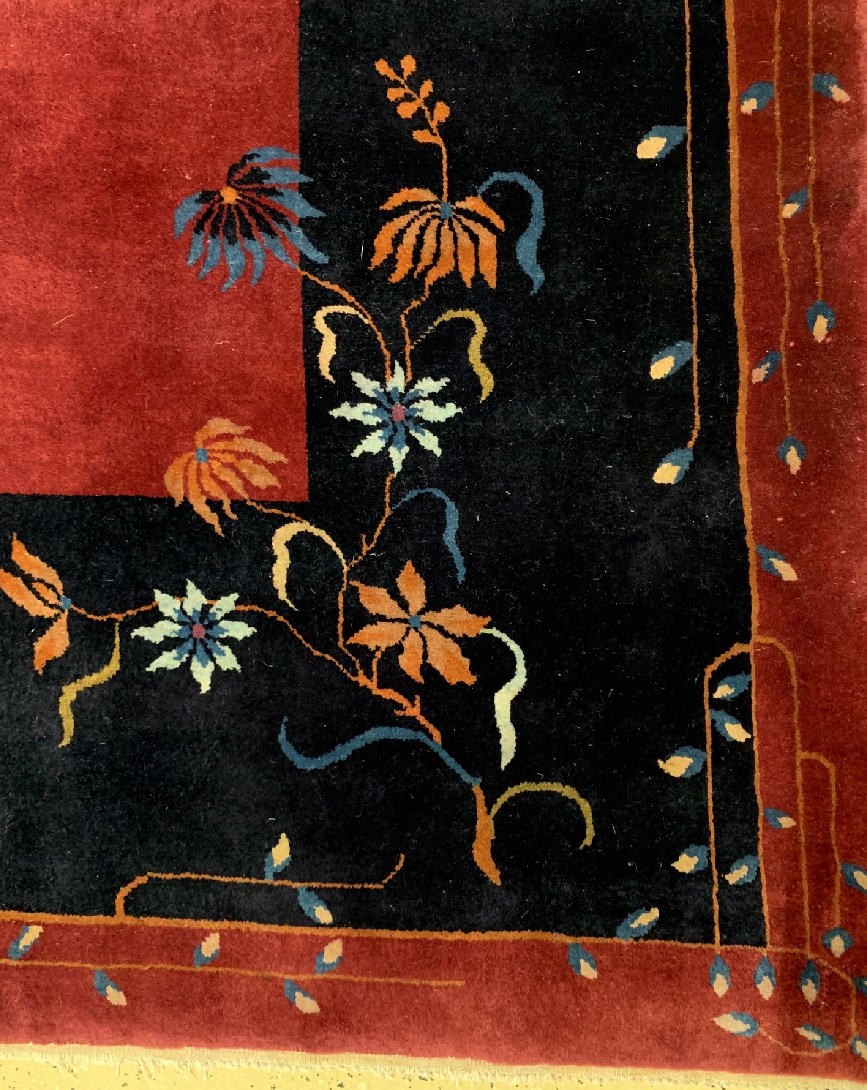Detail a: Antiker"Manchester-Peking", China, um 1900,Manchester-Korkwolle, ca. 447 x 367 cm, EHZ: 2