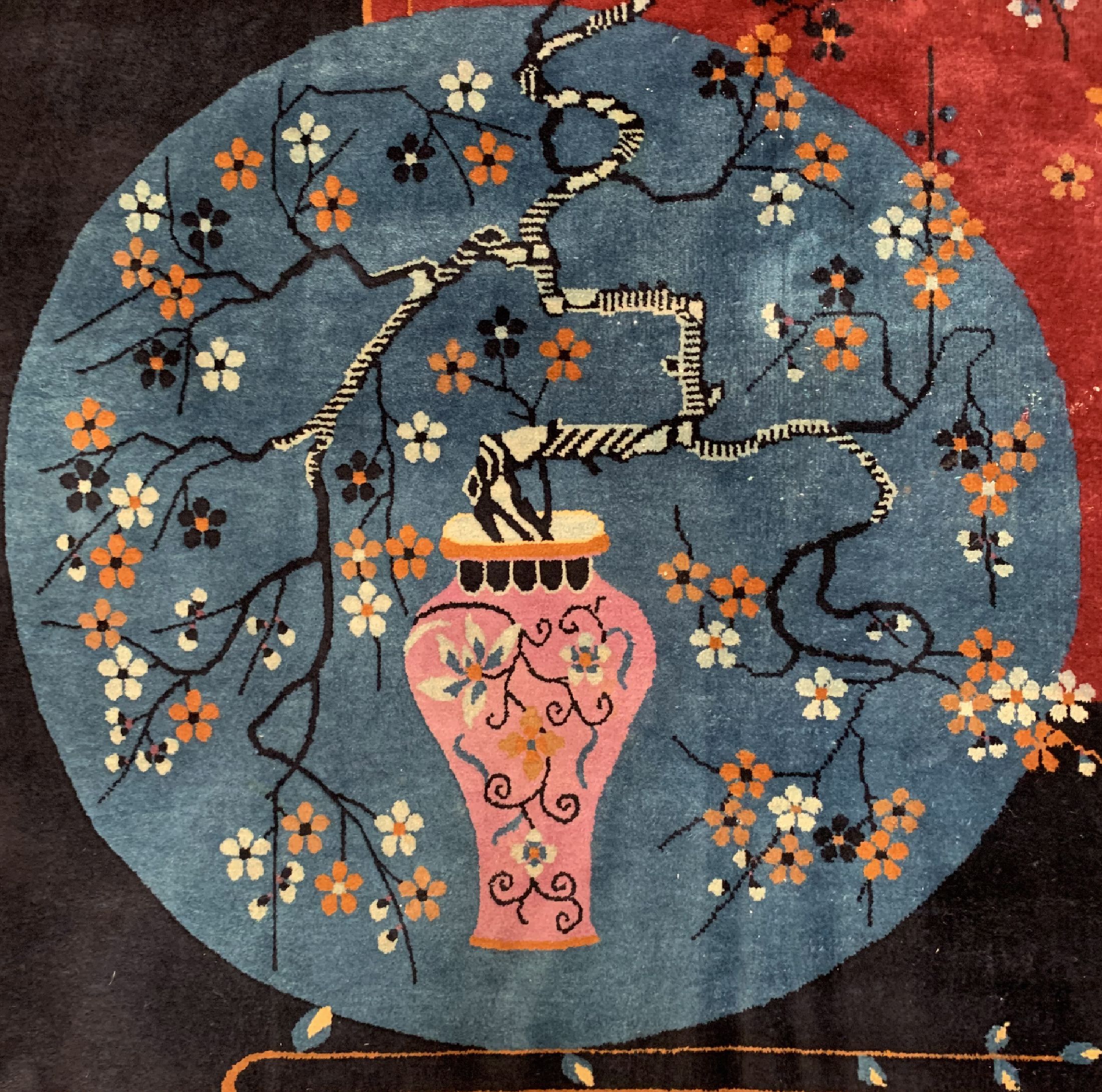 Detail b: Antiker"Manchester-Peking", China, um 1900,Manchester-Korkwolle, ca. 447 x 367 cm, EHZ: 2