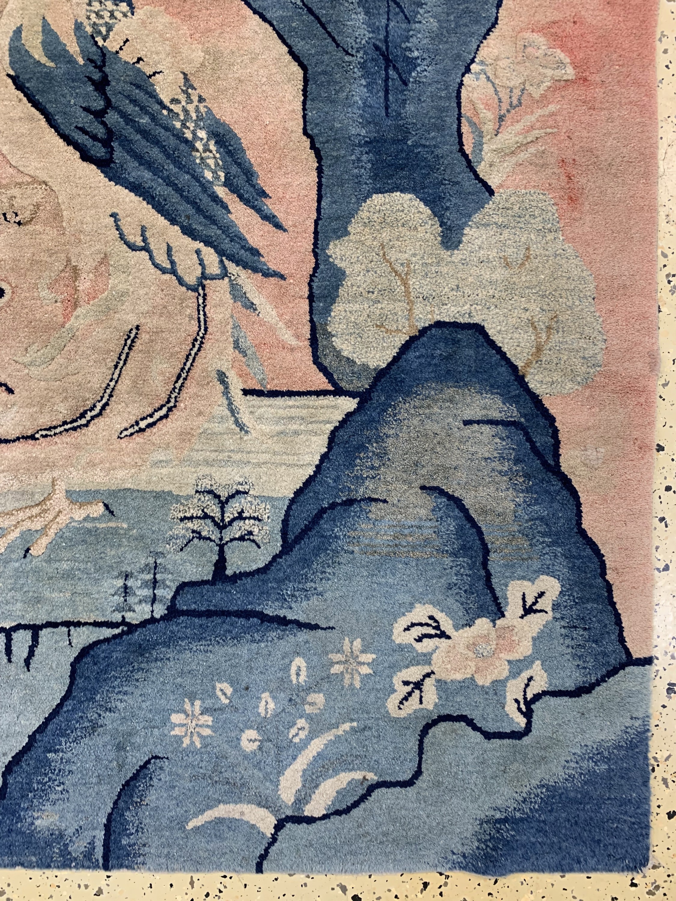 Detail a: Pao Tow antik, signert, China, um 1900, Wolle auf Baumwolle, ca. 163 x 130 cm, alte restaurierungen, EHZ: 2